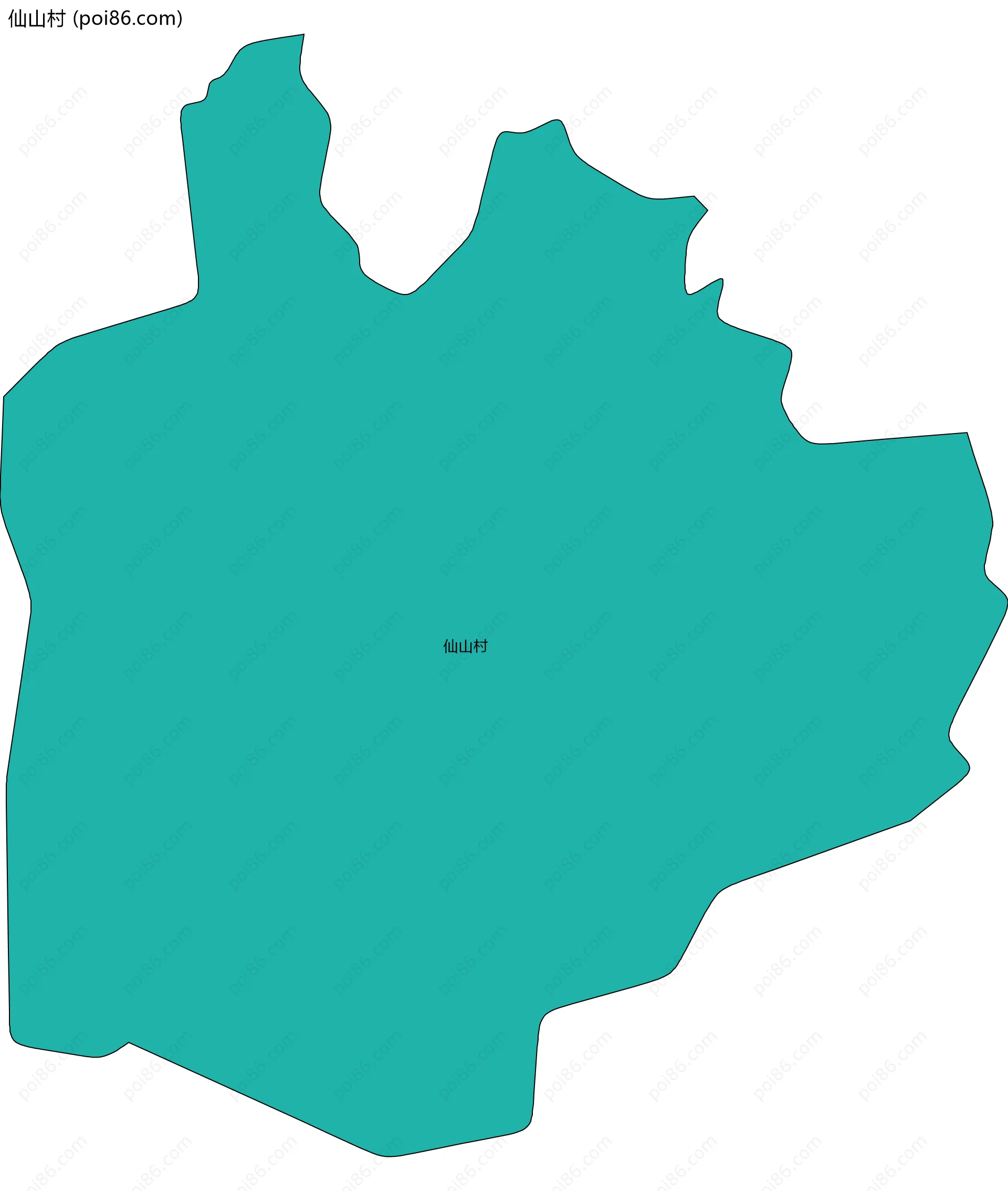 仙山村边界地图