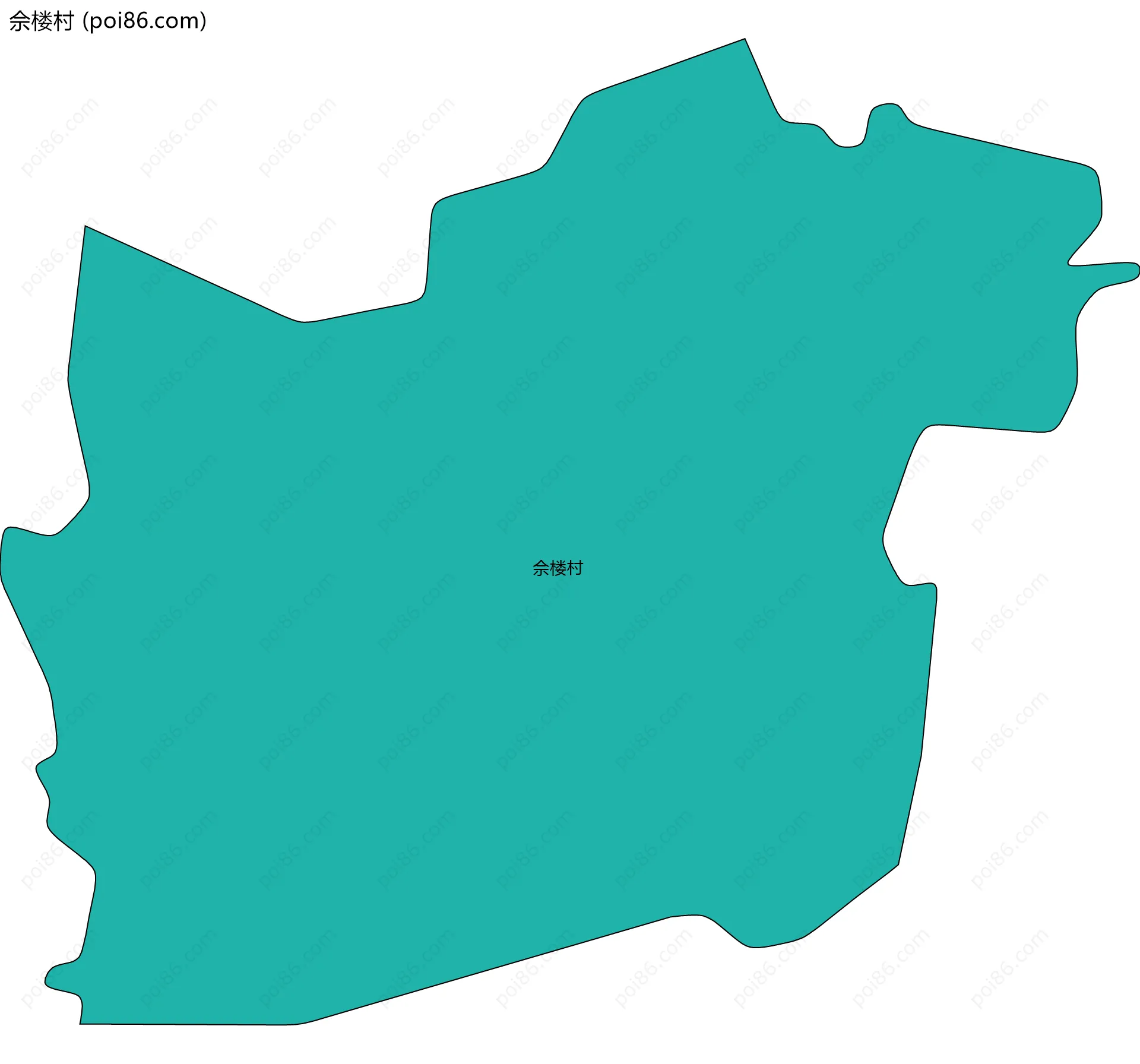 佘楼村边界地图