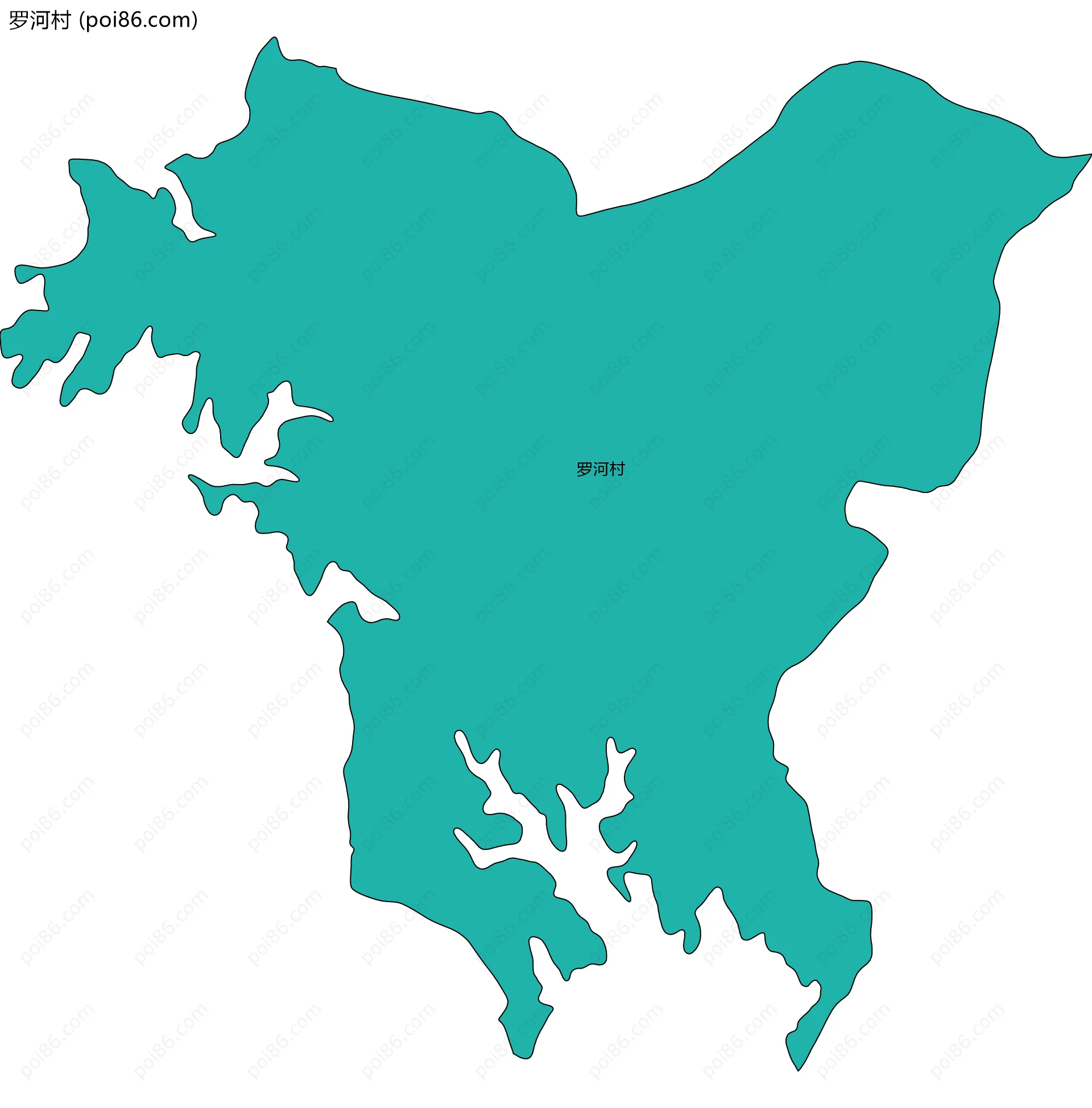 罗河村边界地图