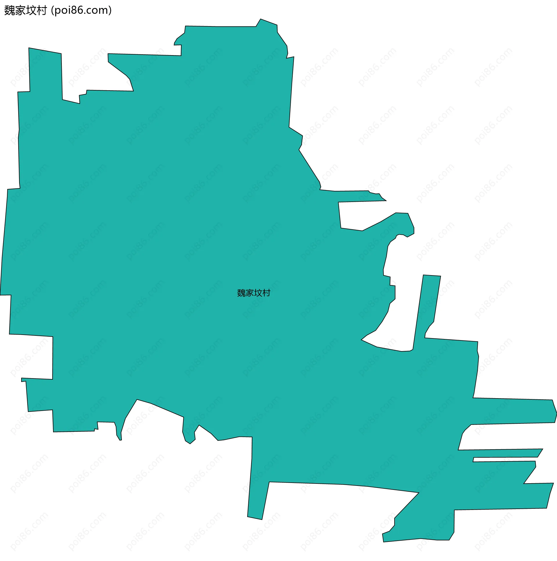 魏家坟村边界地图