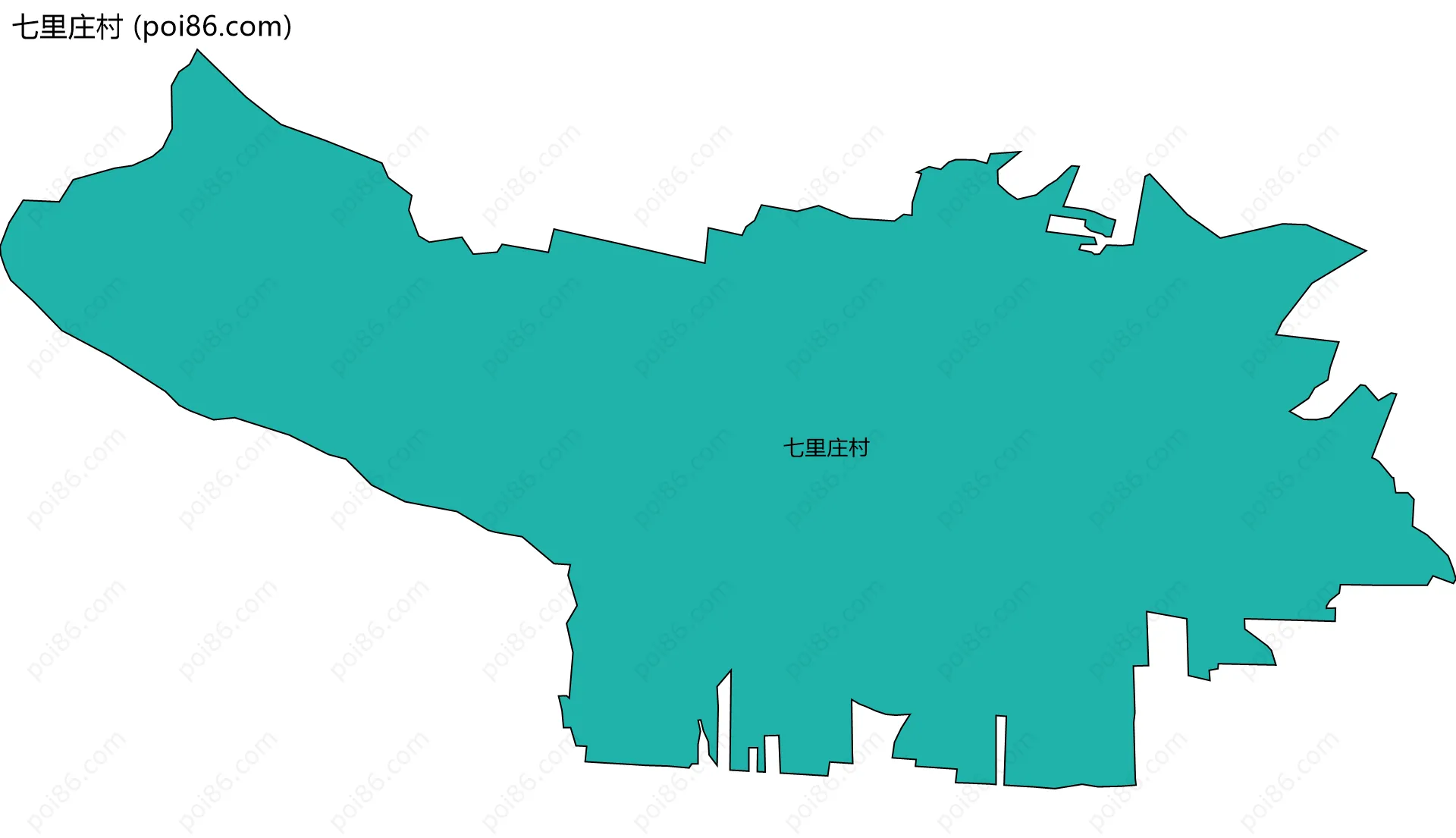 七里庄村边界地图