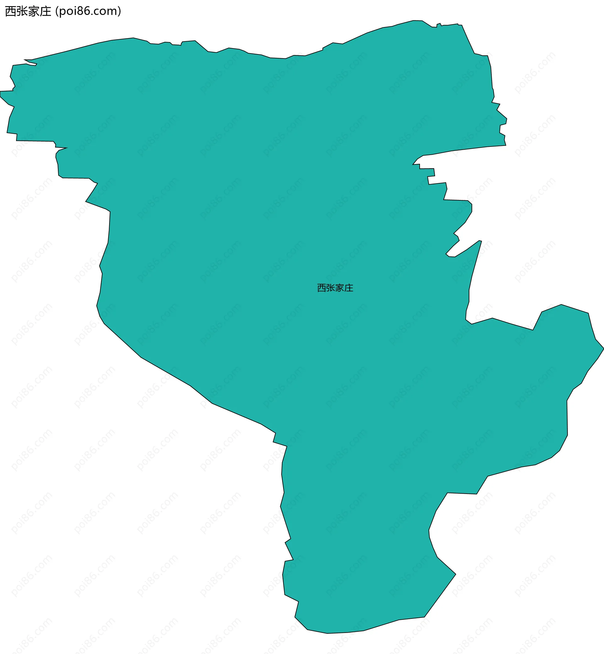 西张家庄边界地图
