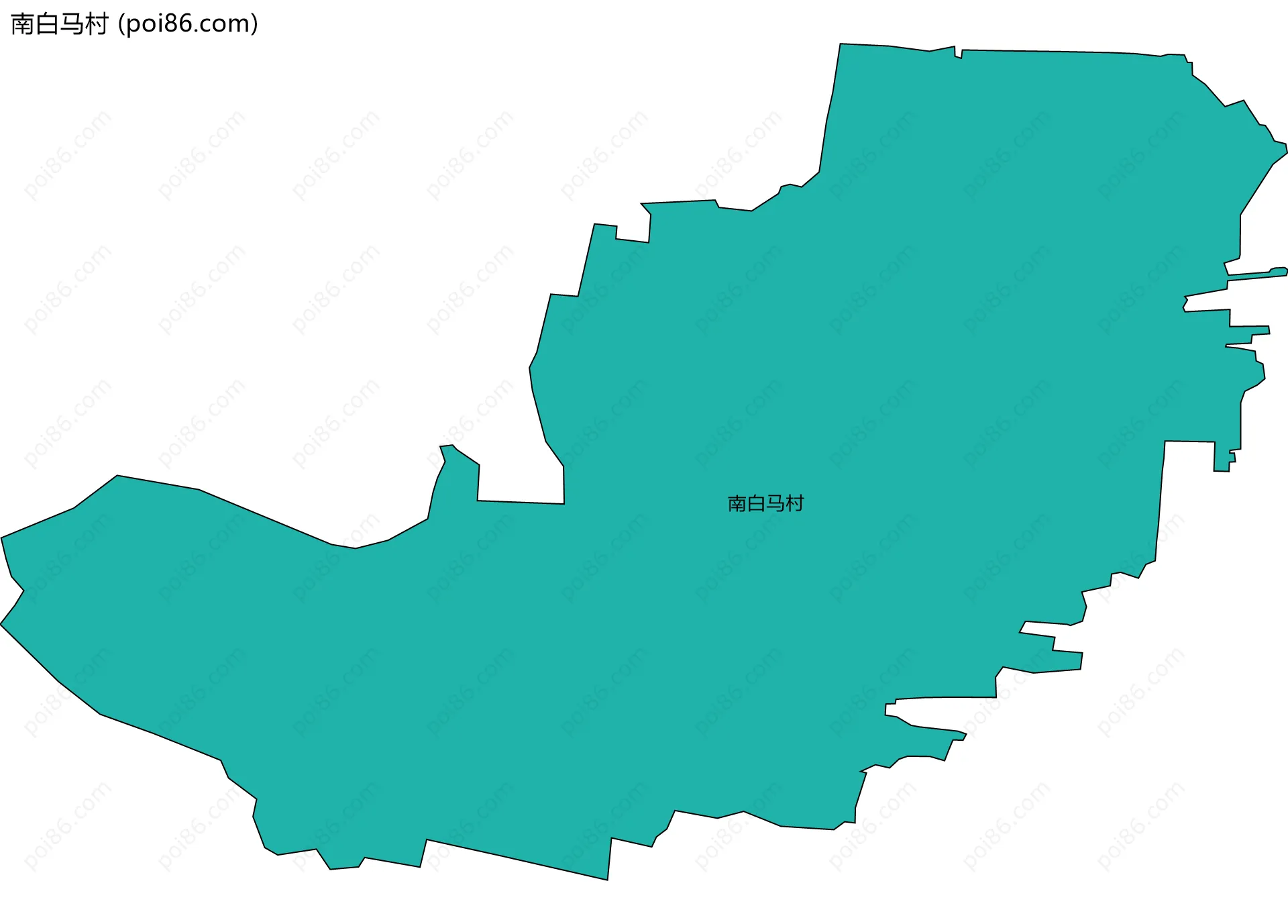 南白马村边界地图