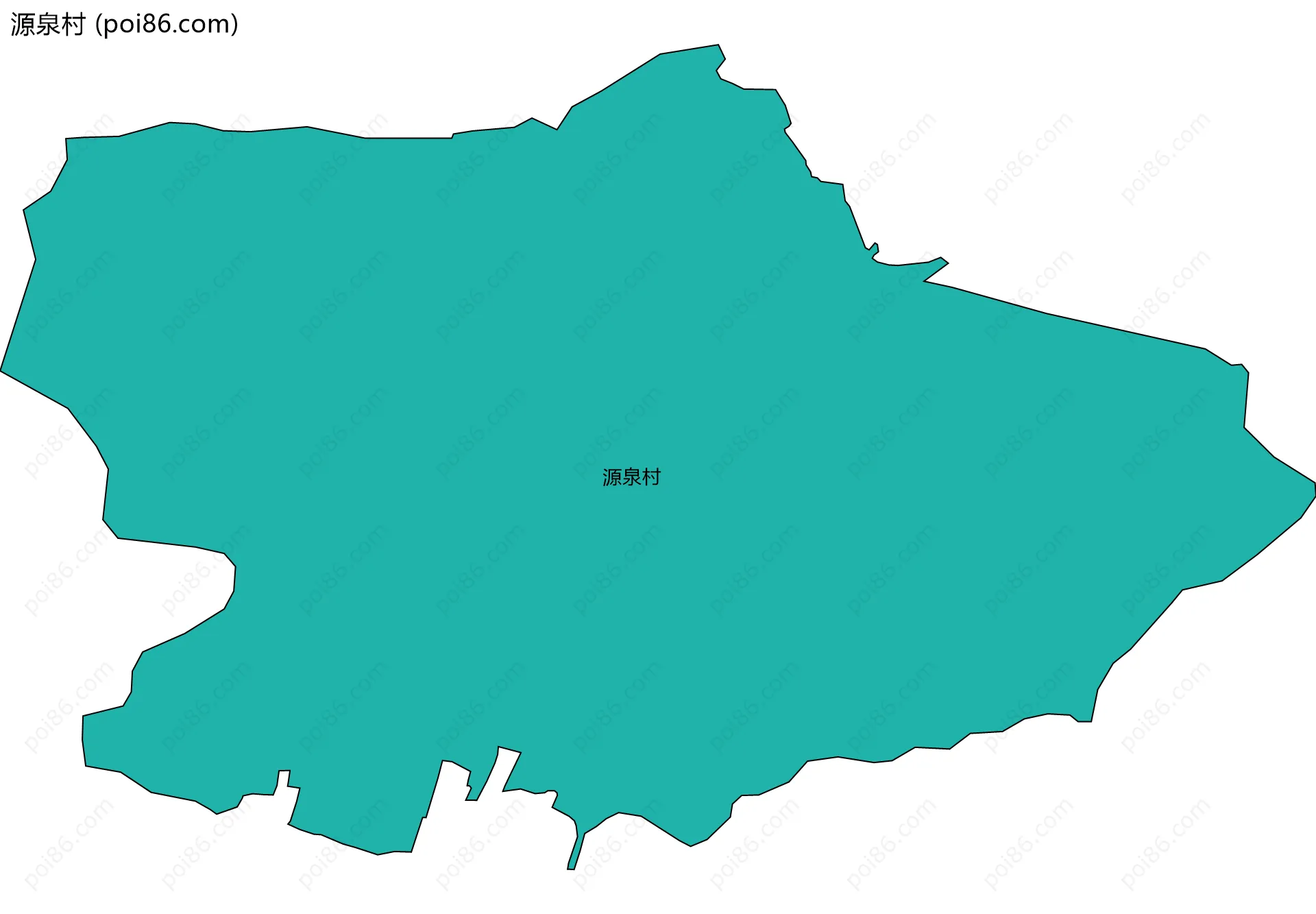 源泉村边界地图