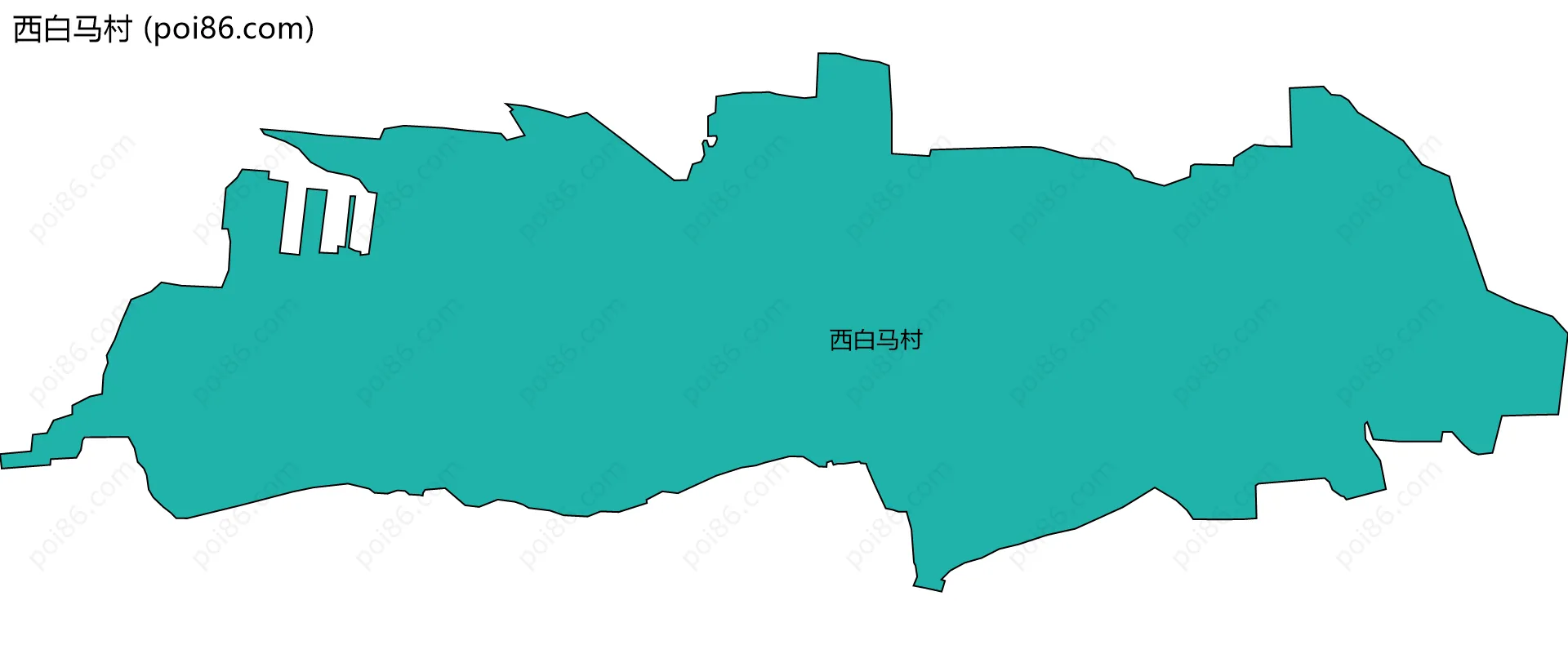 西白马村边界地图