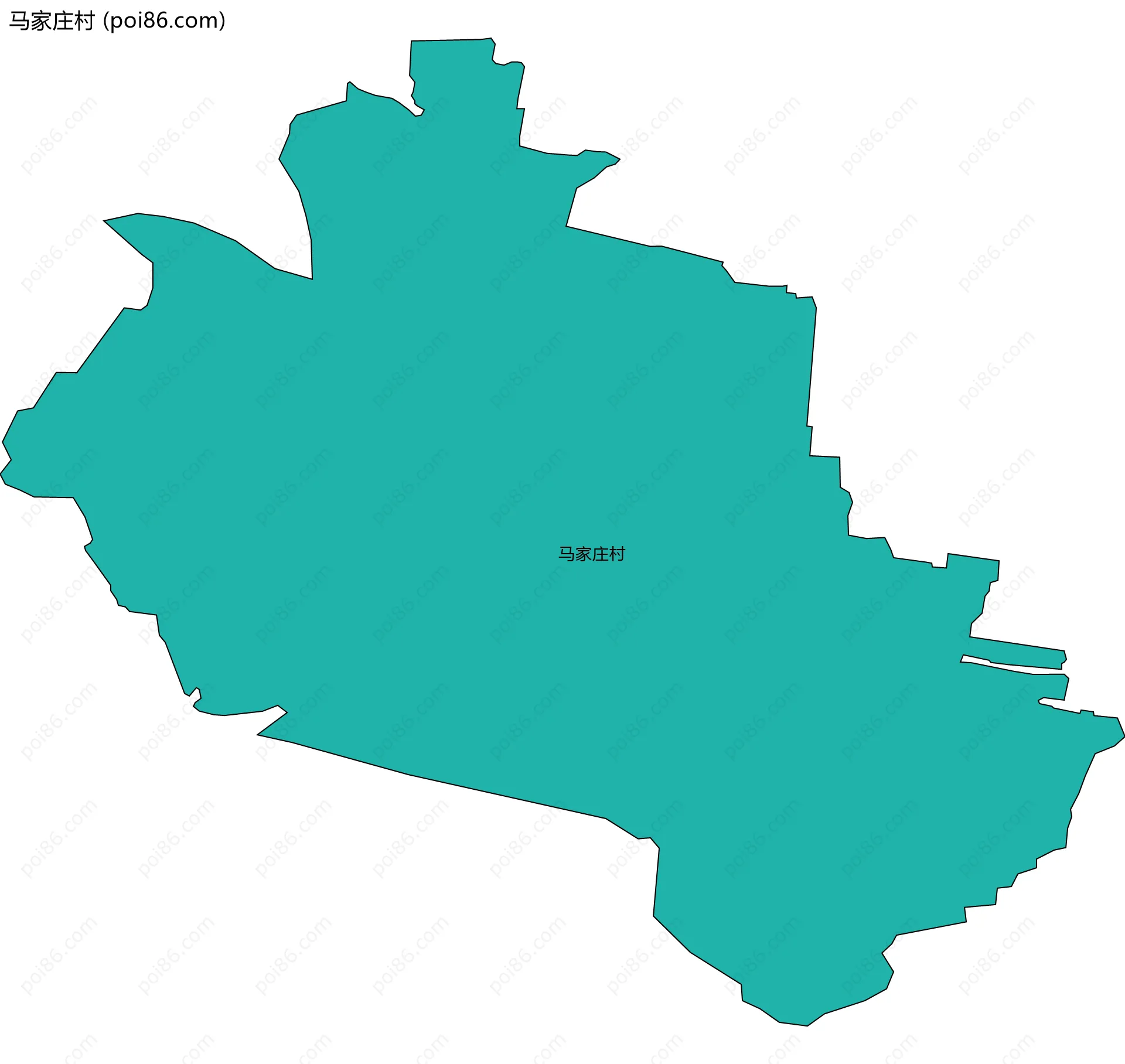 马家庄村边界地图