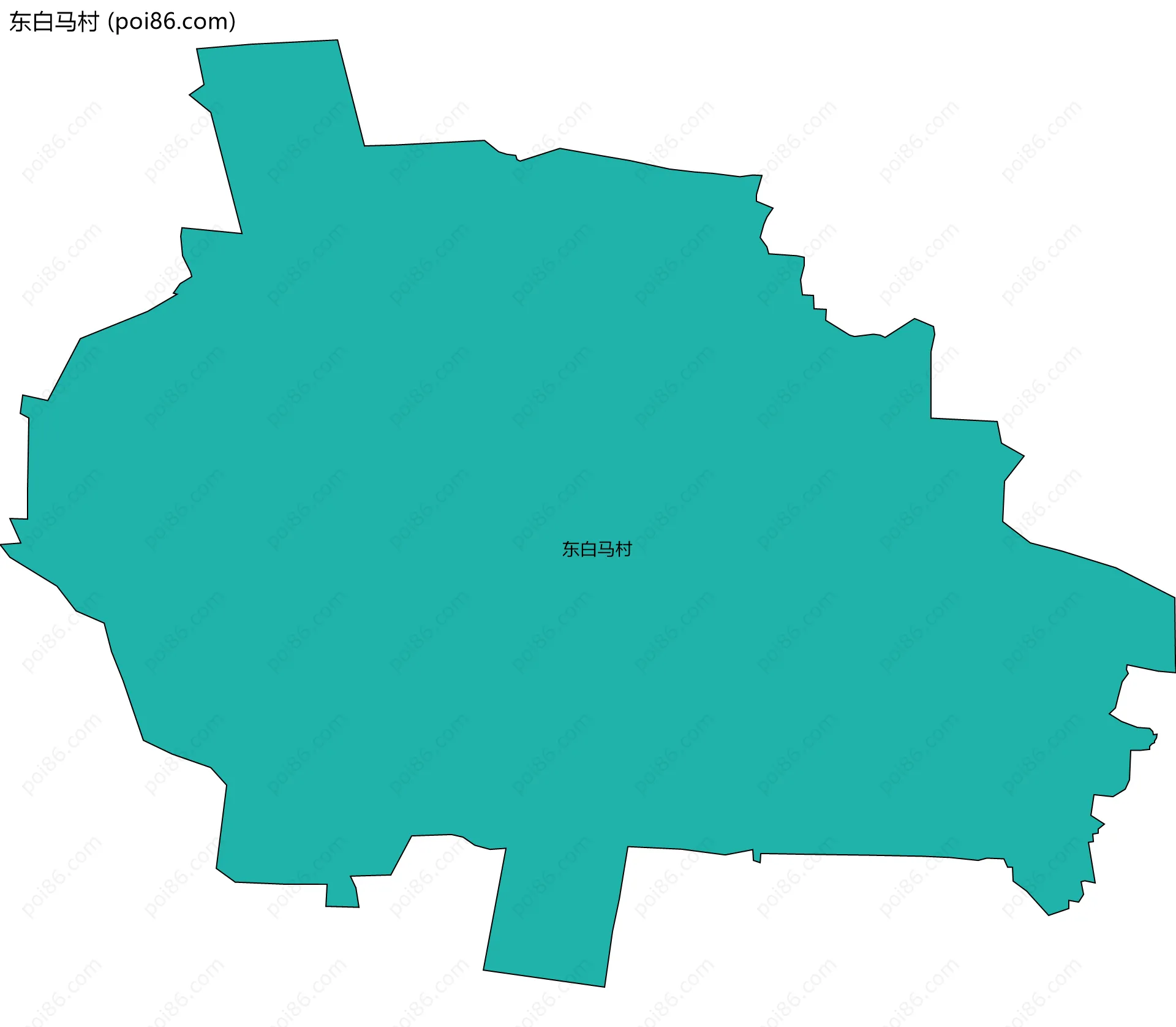 东白马村边界地图