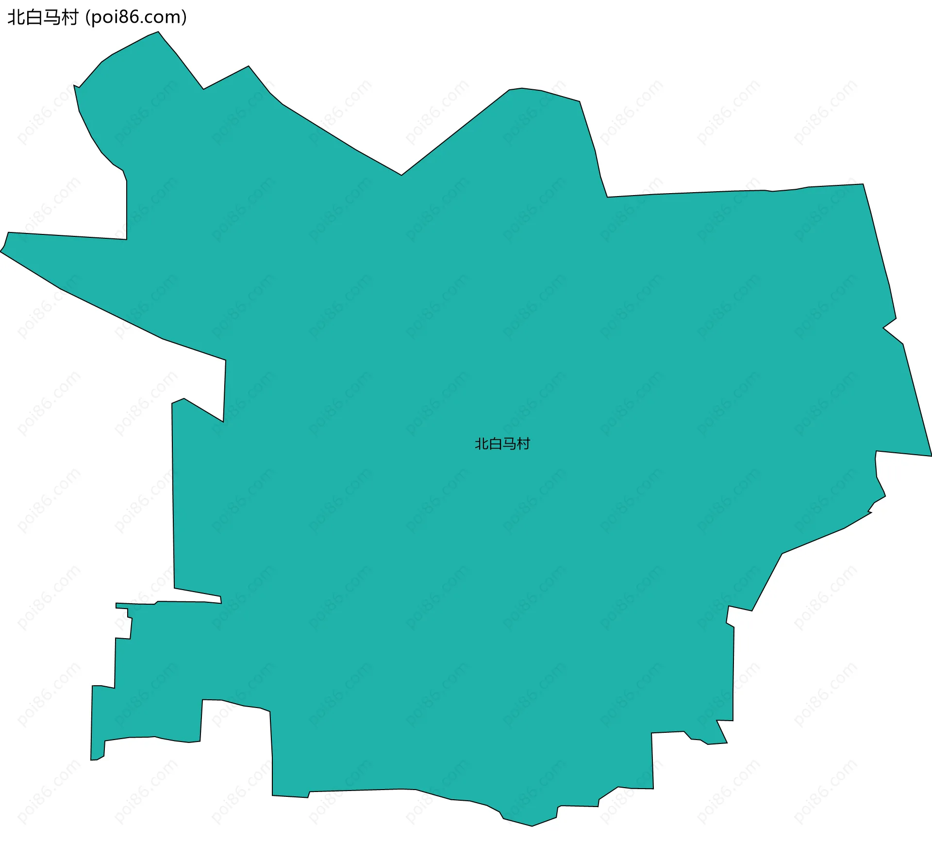 北白马村边界地图