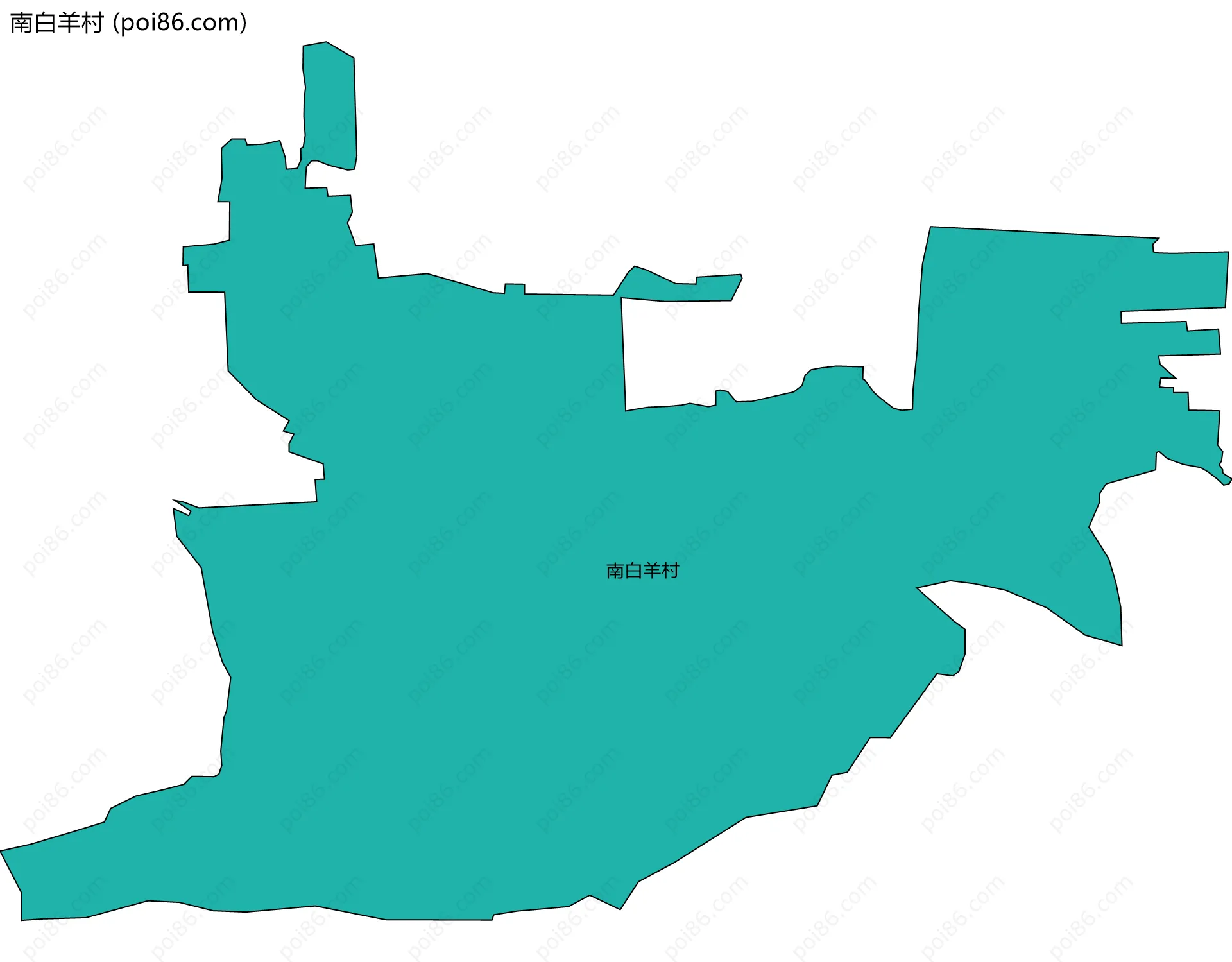 南白羊村边界地图