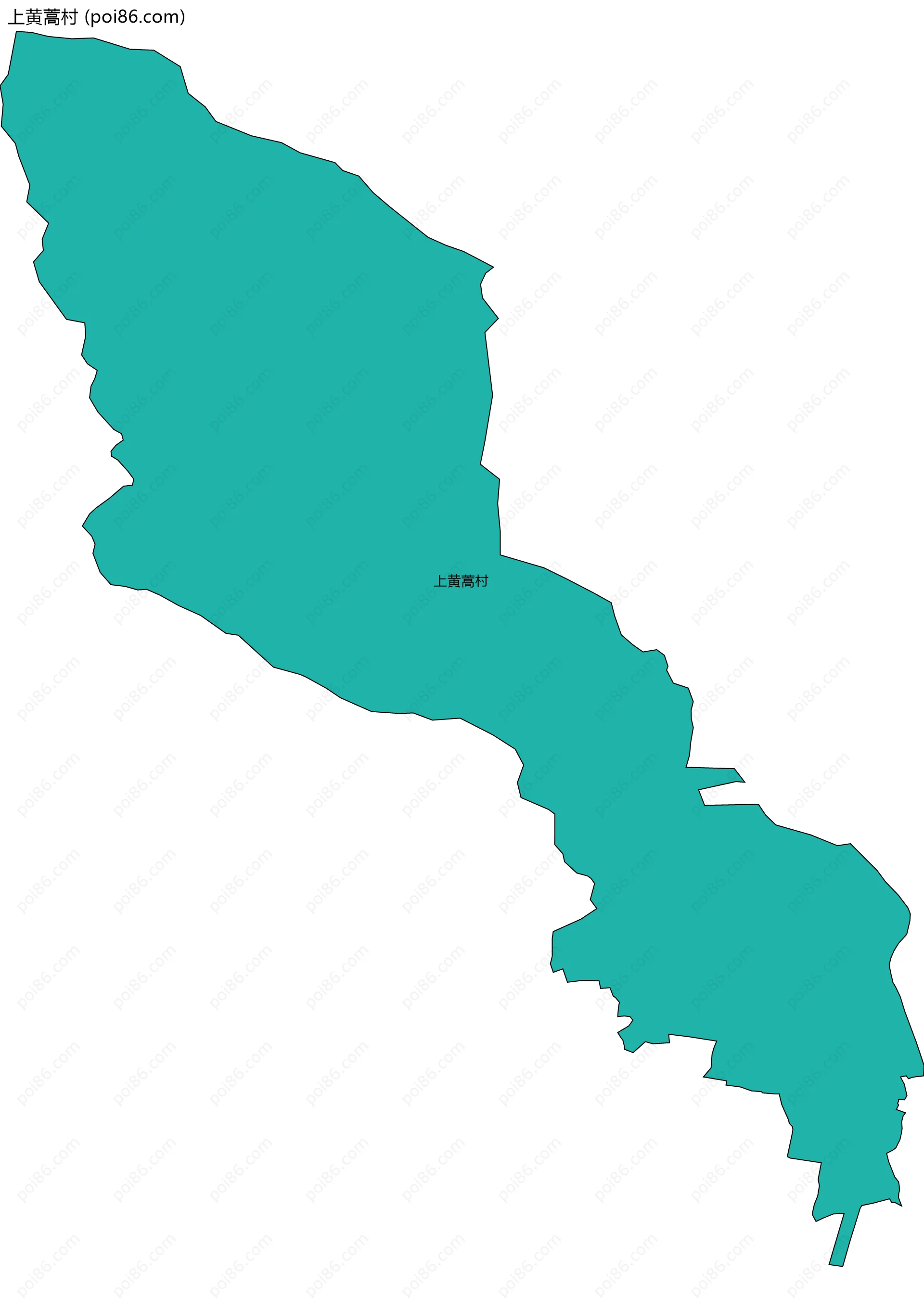 上黄蒿村边界地图