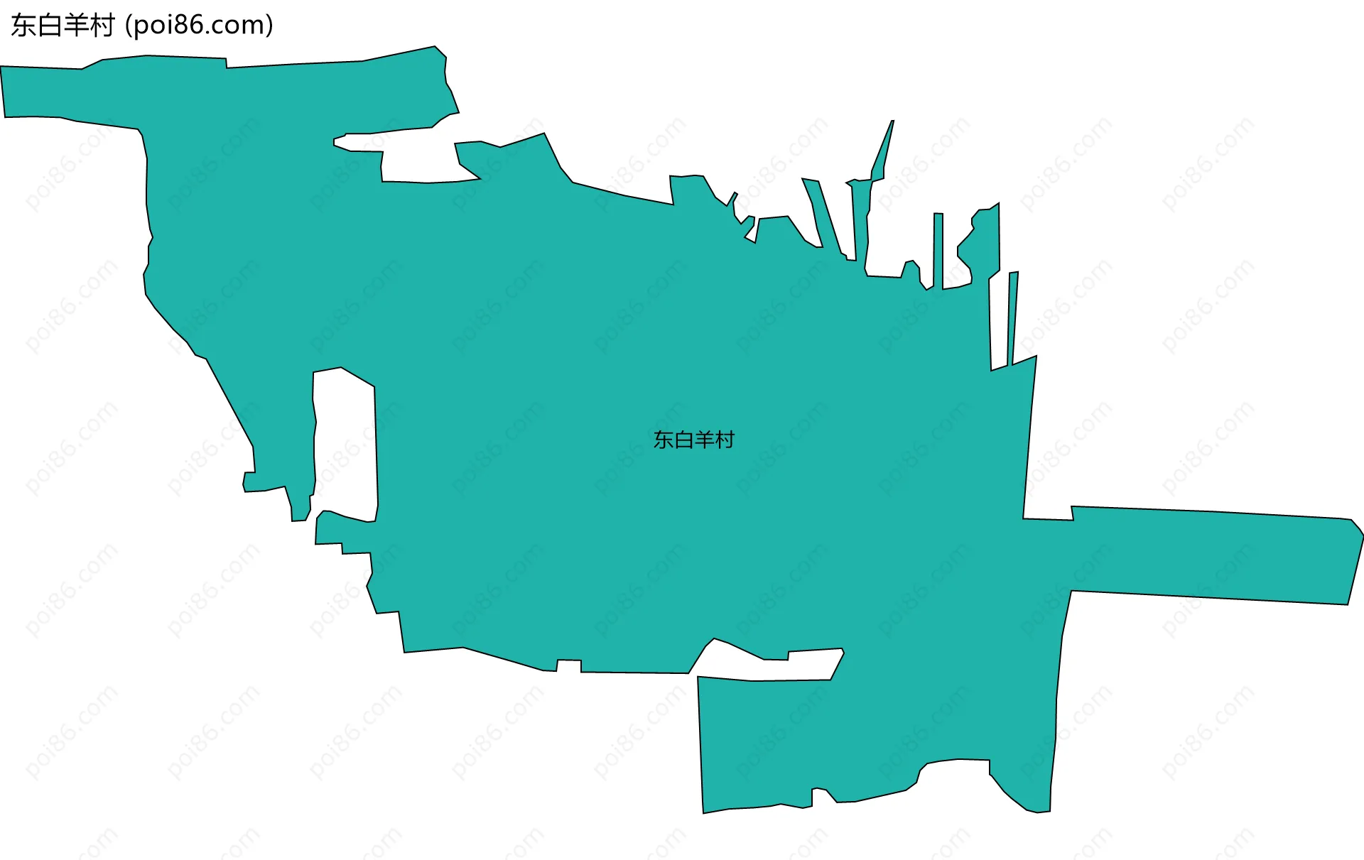 东白羊村边界地图