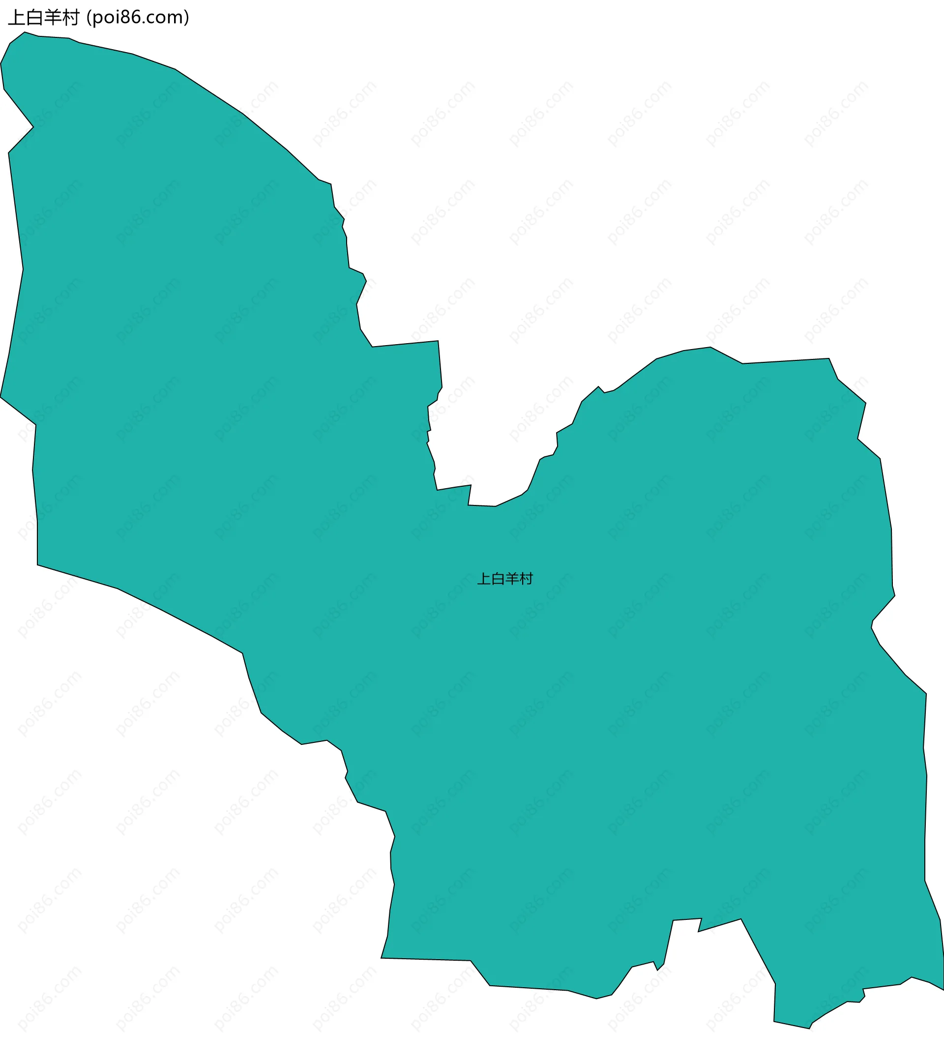 上白羊村边界地图