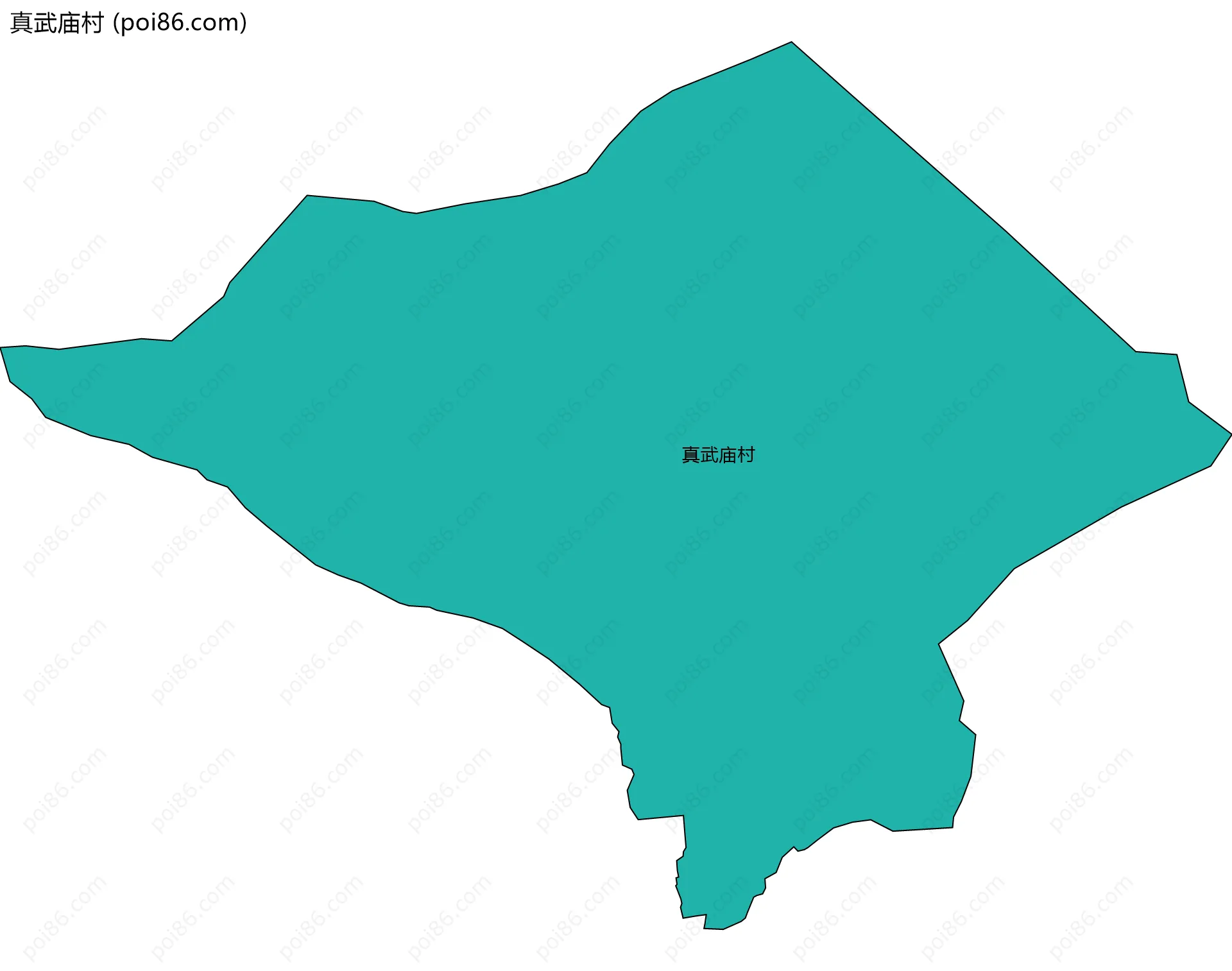 真武庙村边界地图