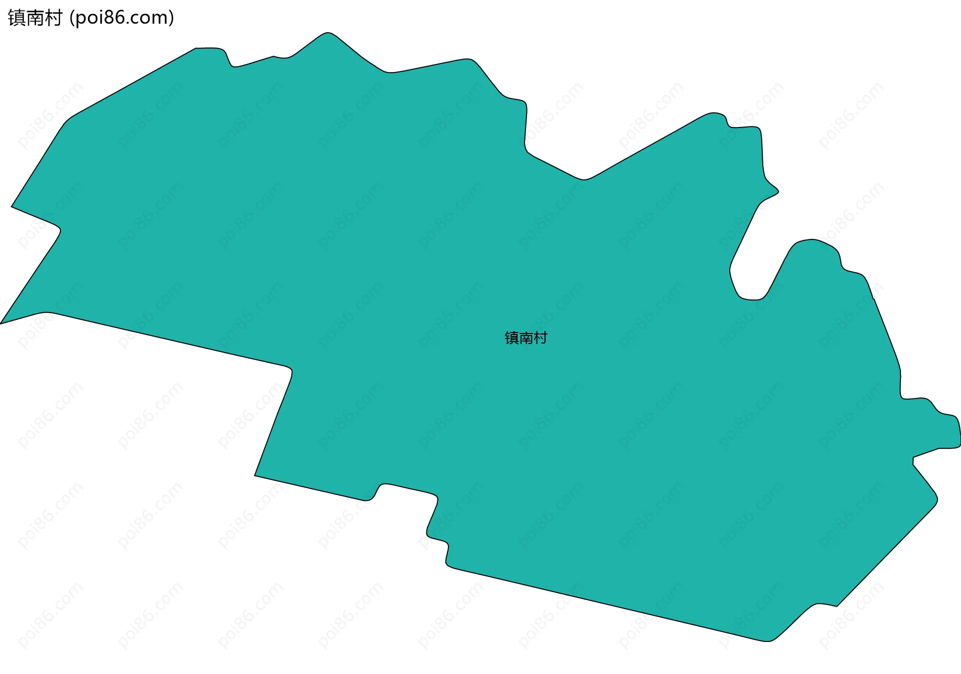 镇南村边界地图