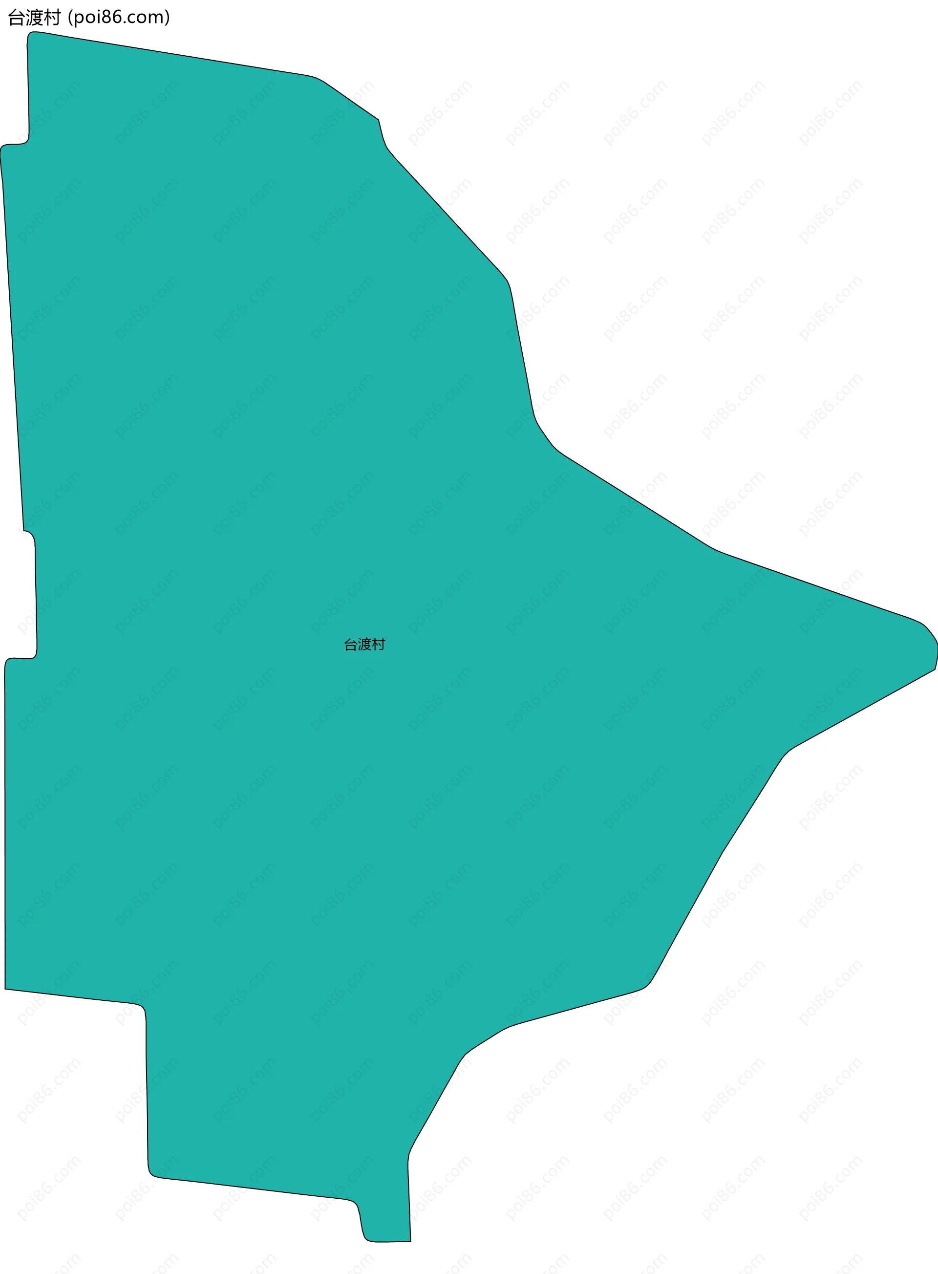 台渡村边界地图