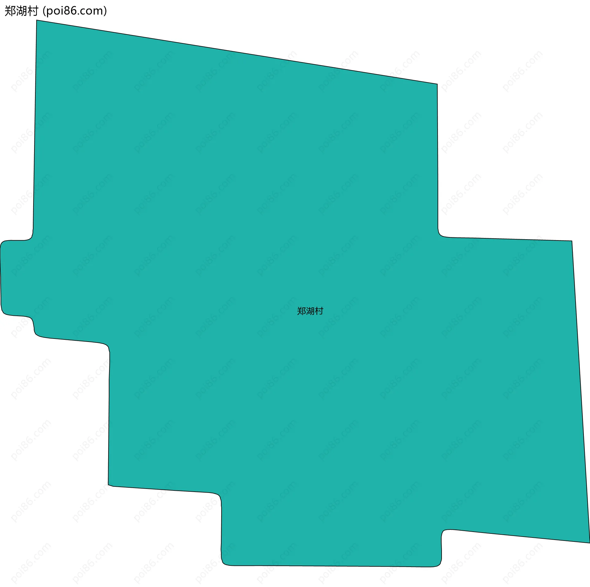 郑湖村边界地图