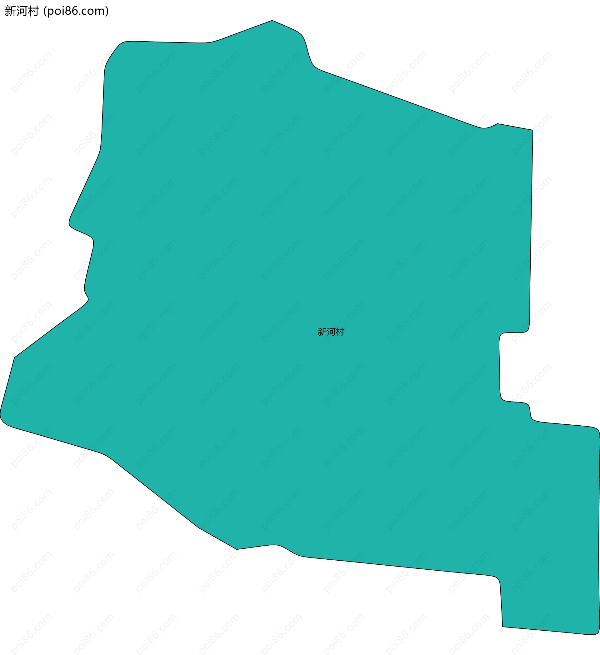 新河村边界地图