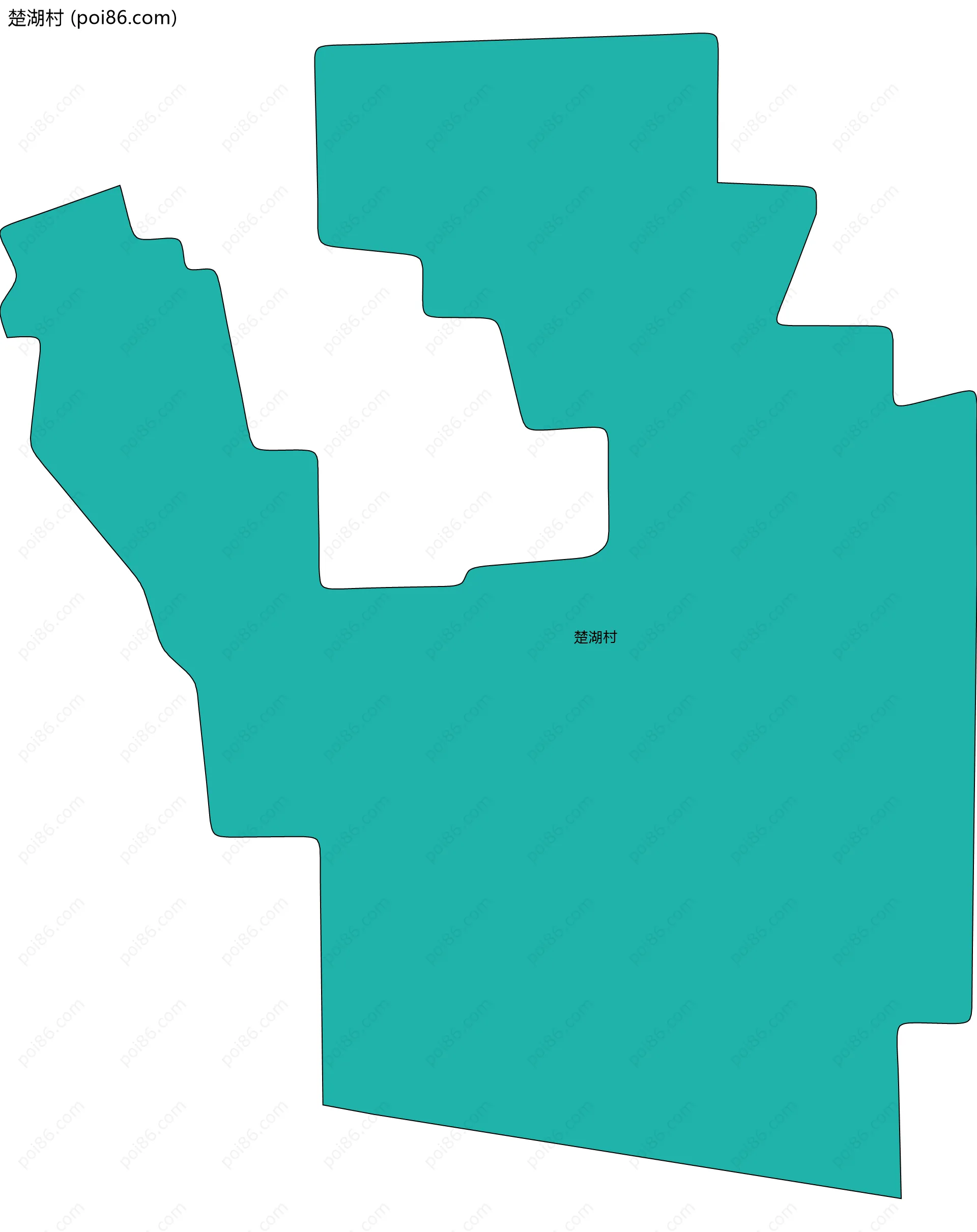 楚湖村边界地图