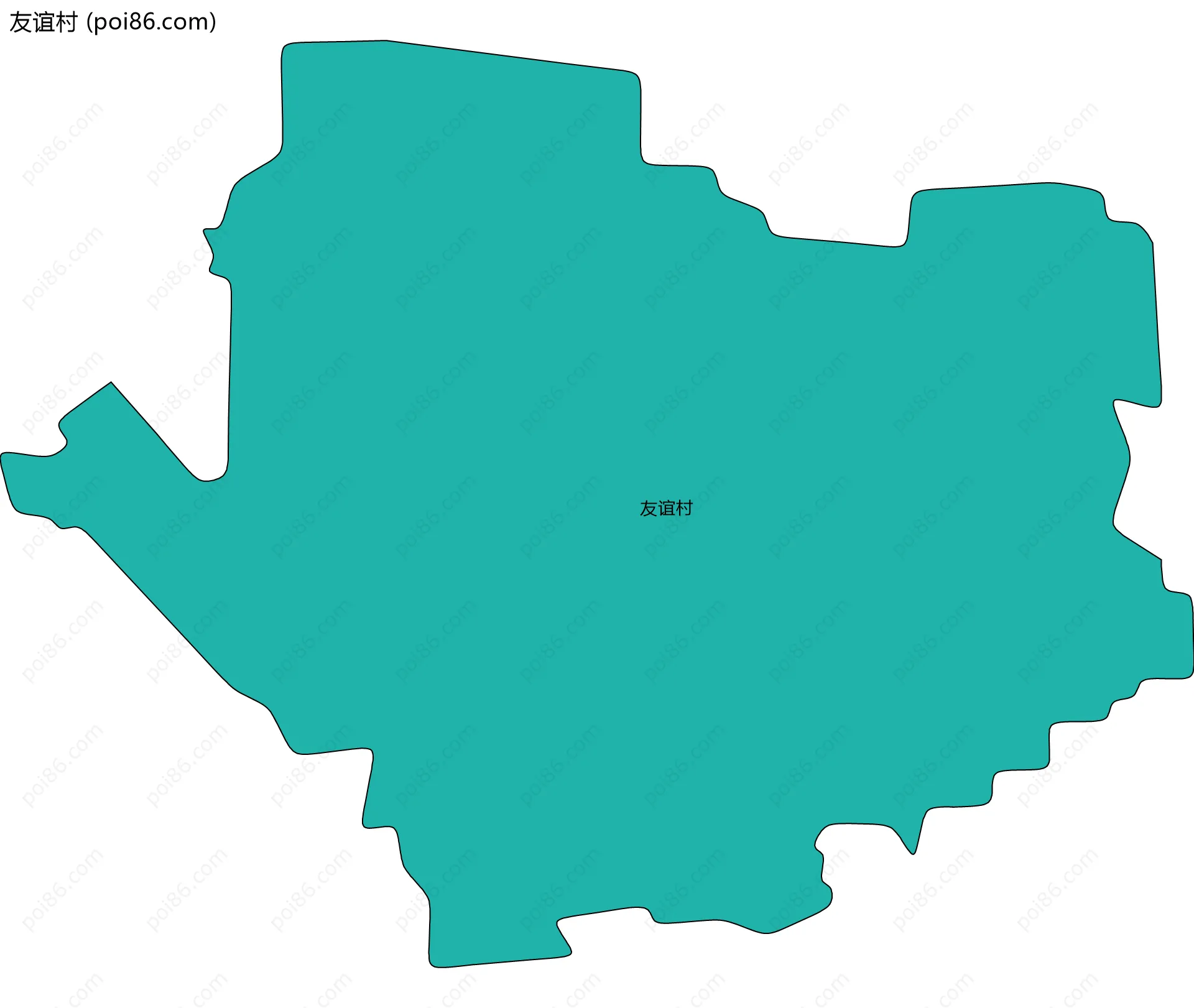 友谊村边界地图