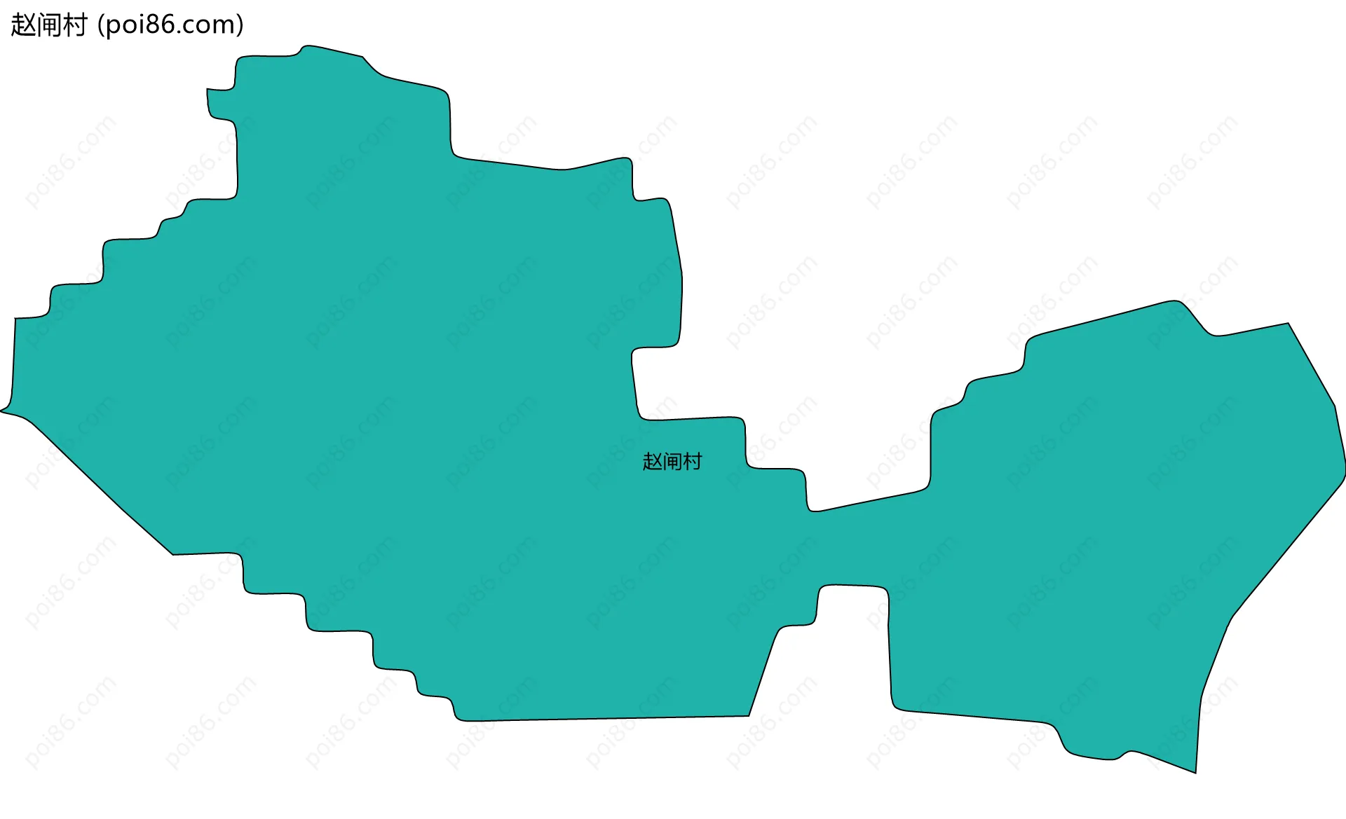 赵闸村边界地图
