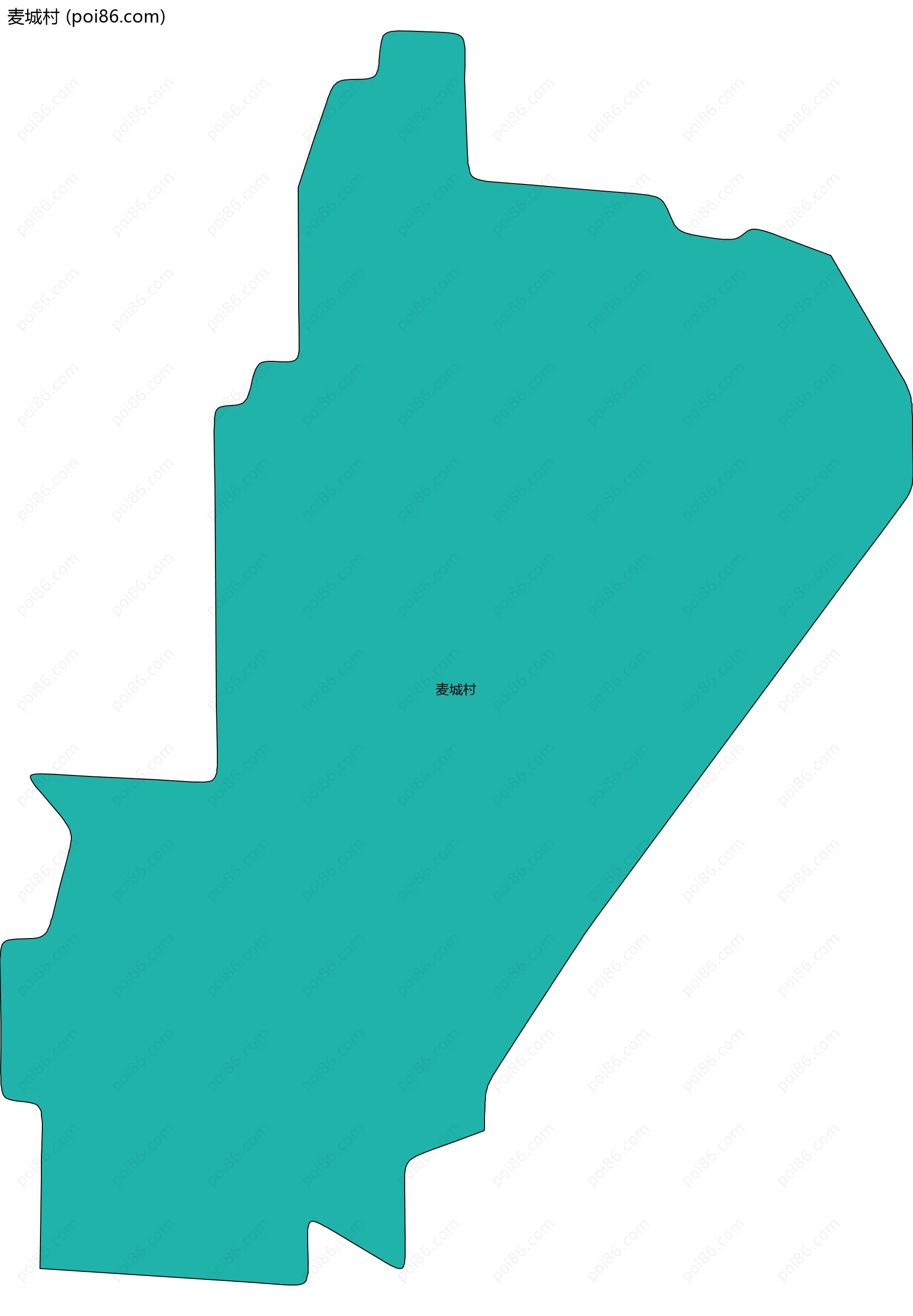 麦城村边界地图