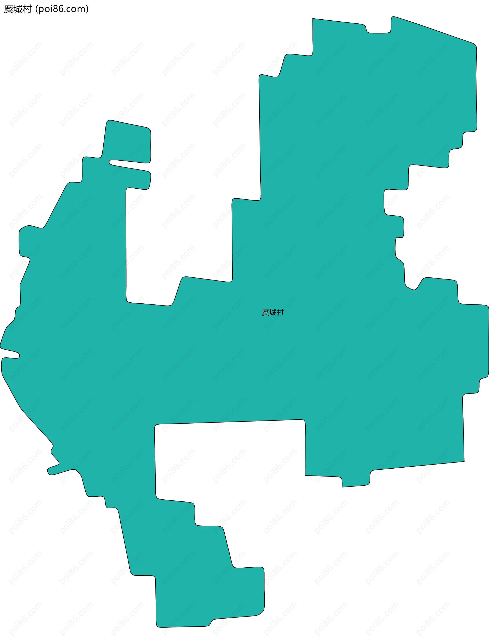 糜城村边界地图