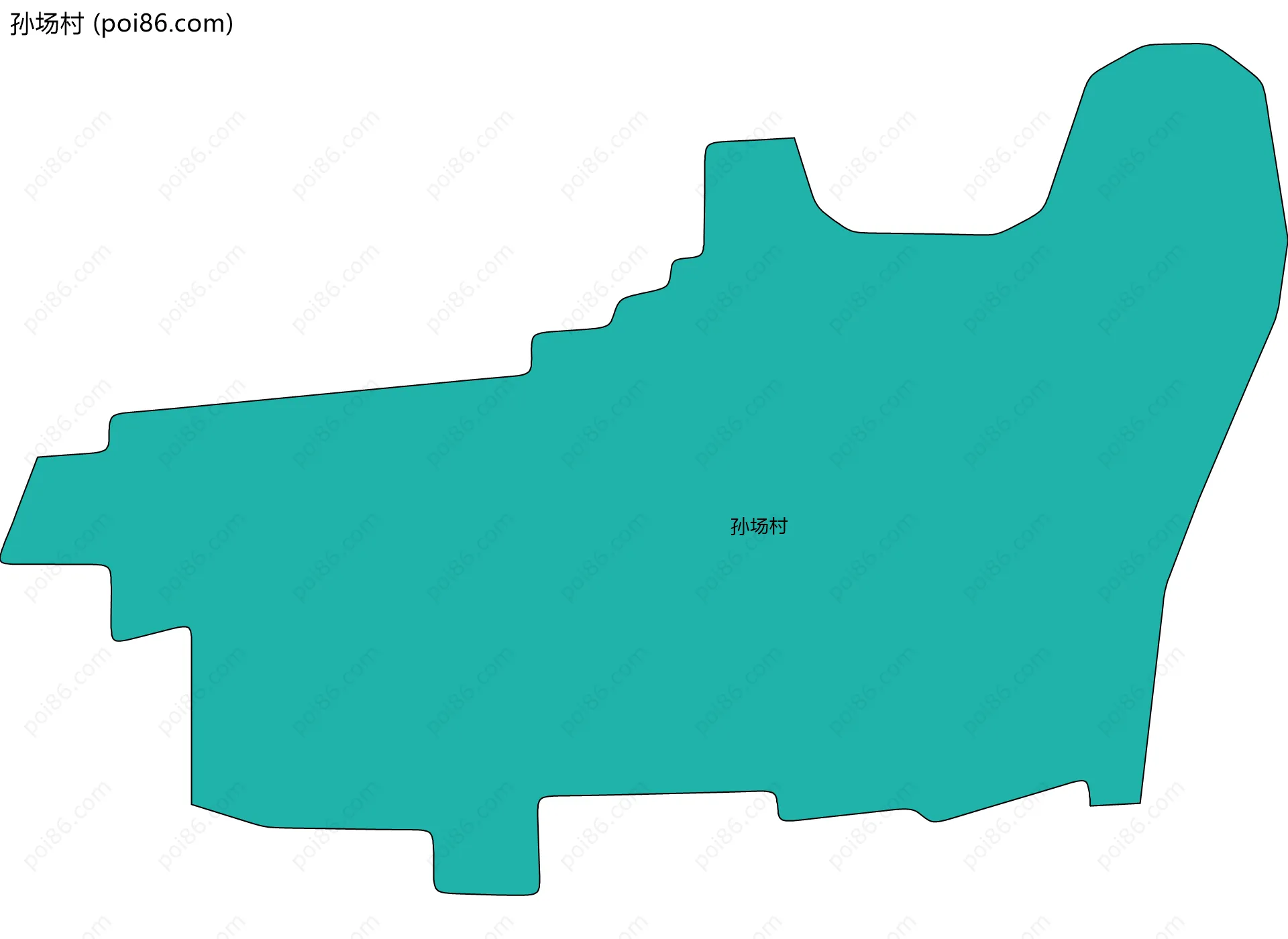 孙场村边界地图