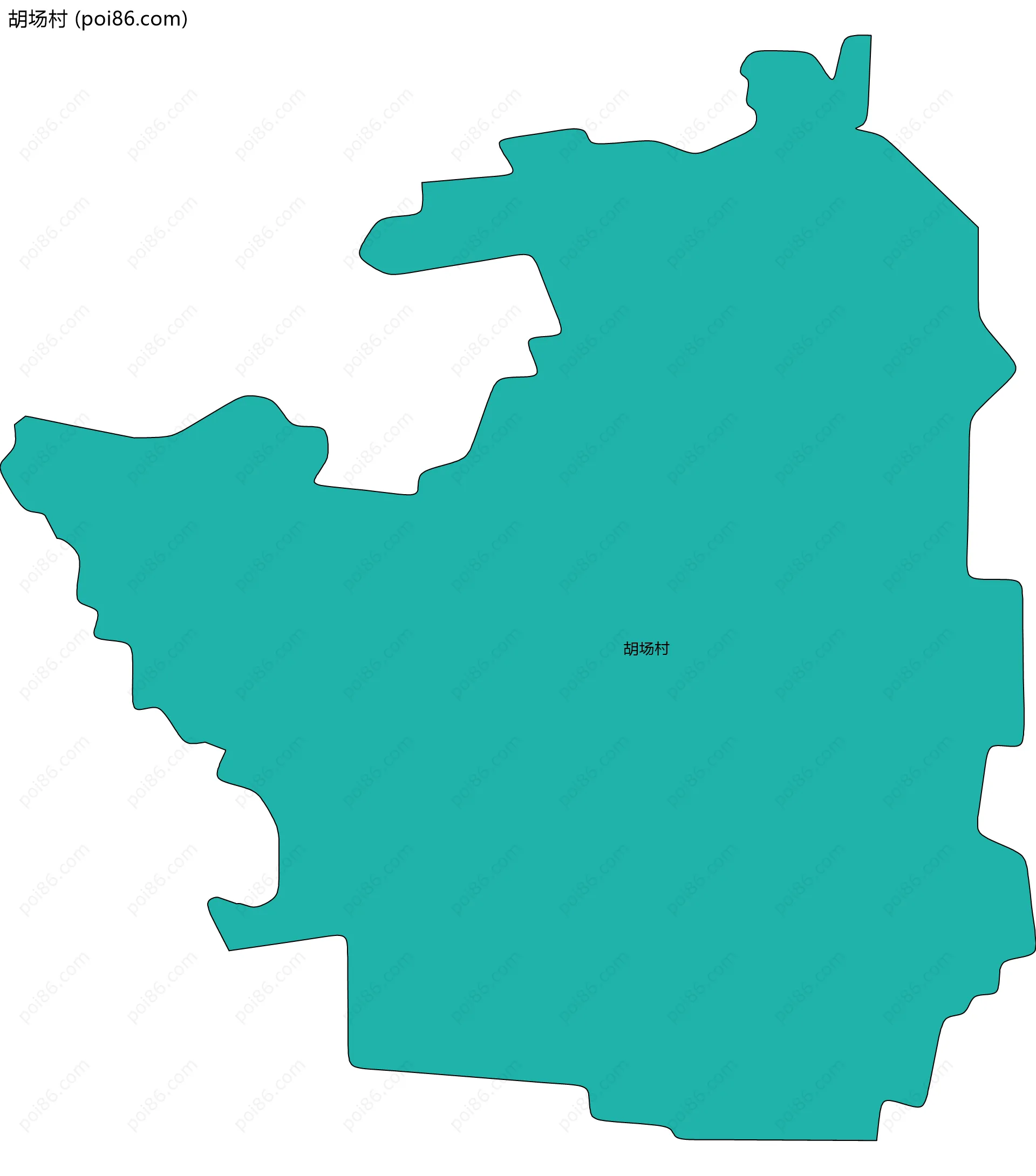 胡场村边界地图