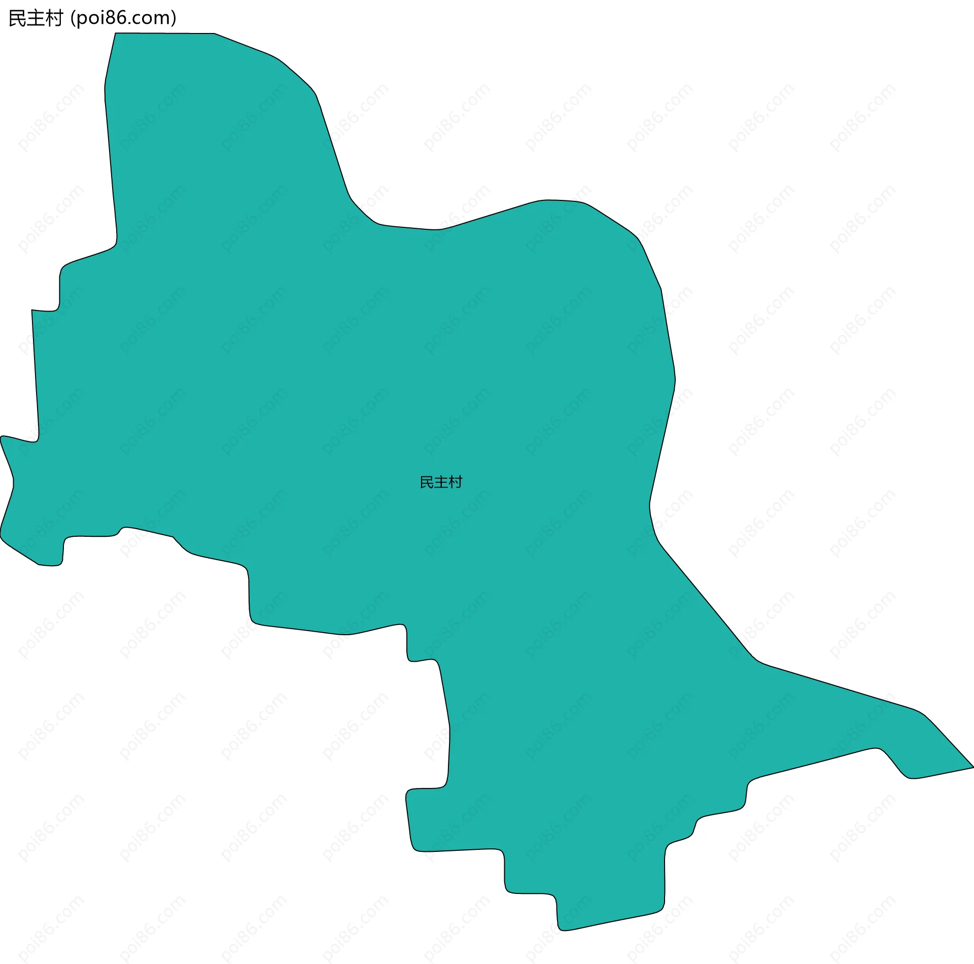 民主村边界地图