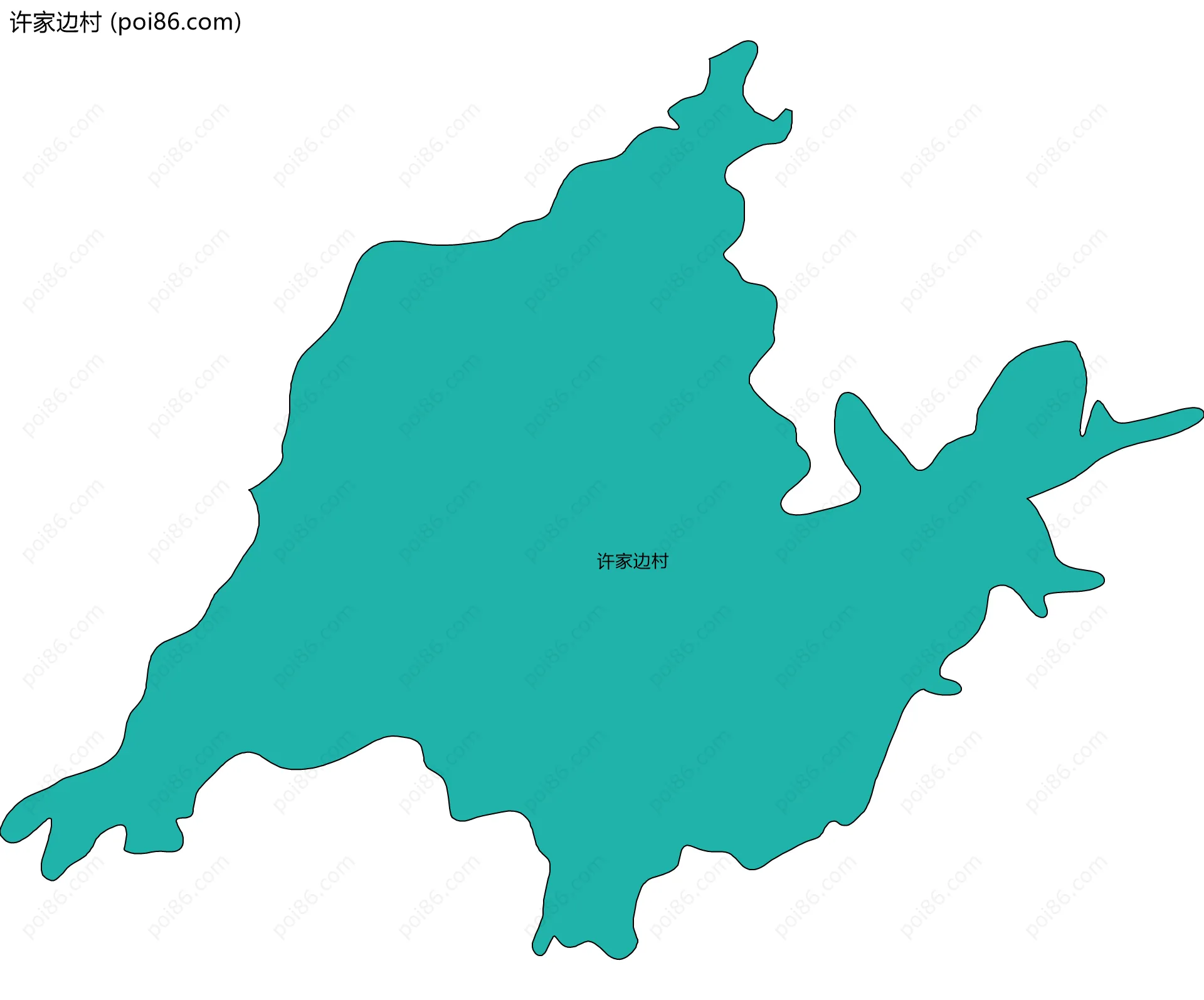 许家边村边界地图