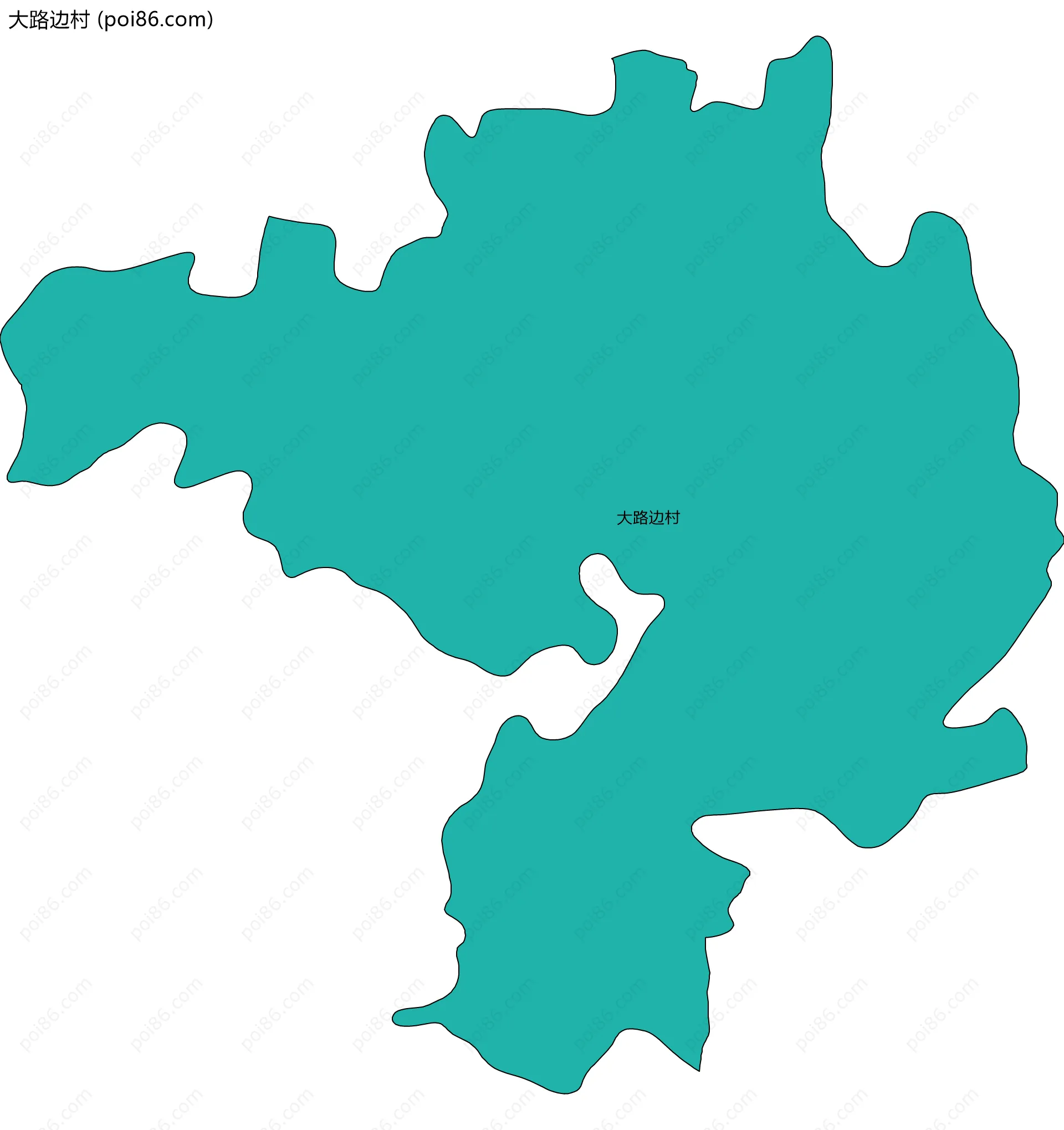 大路边村边界地图