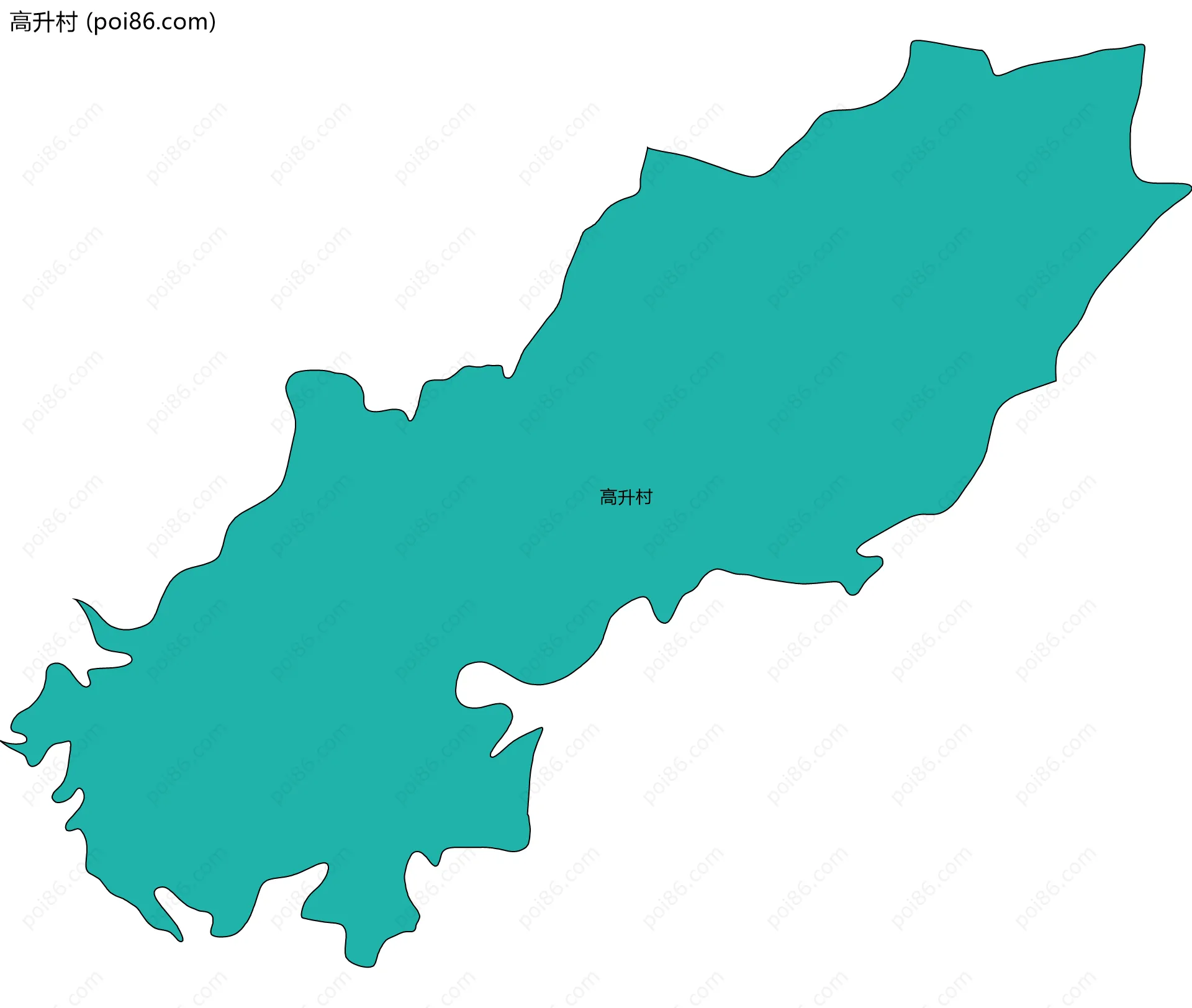 高升村边界地图