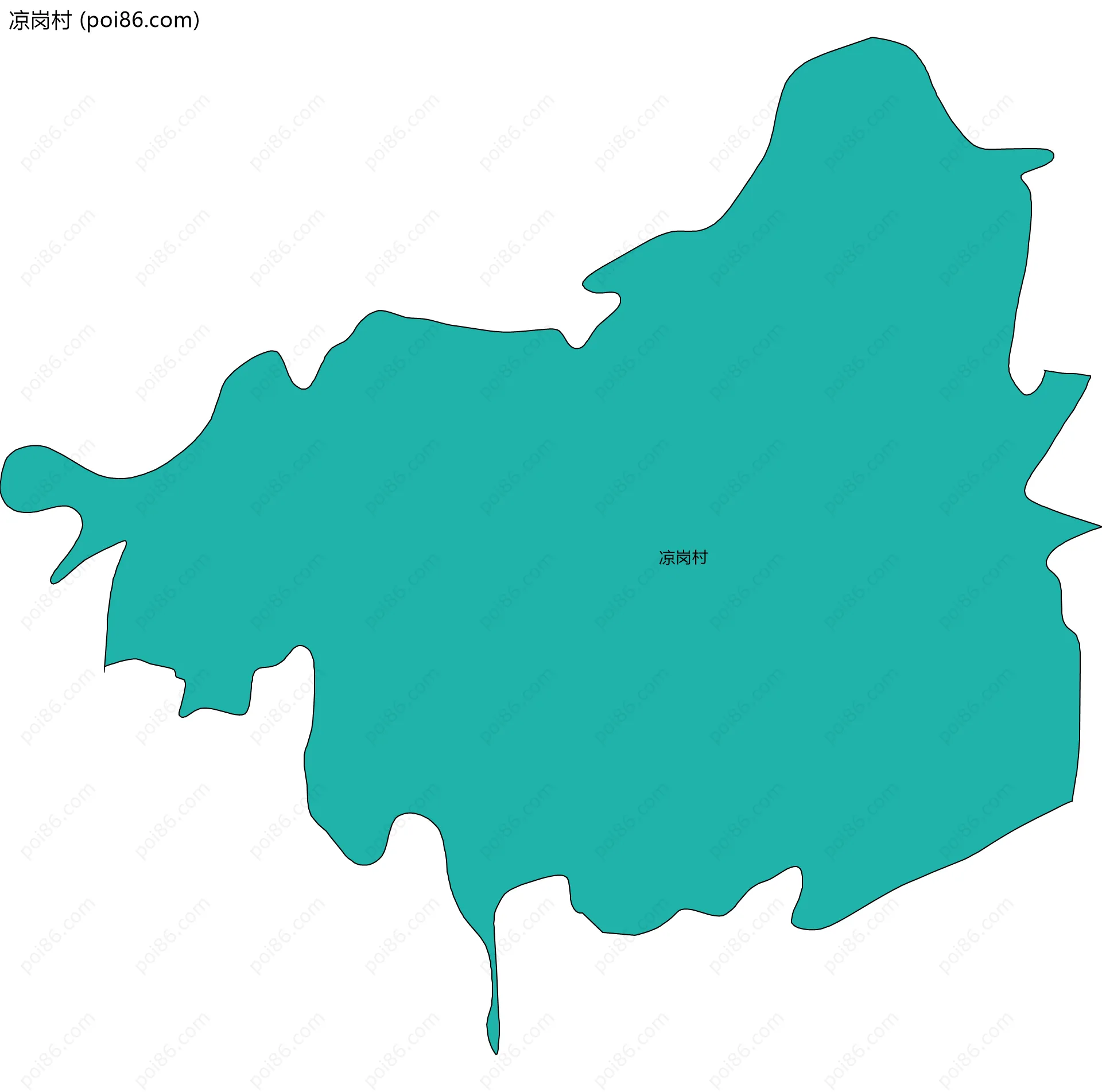 凉岗村边界地图