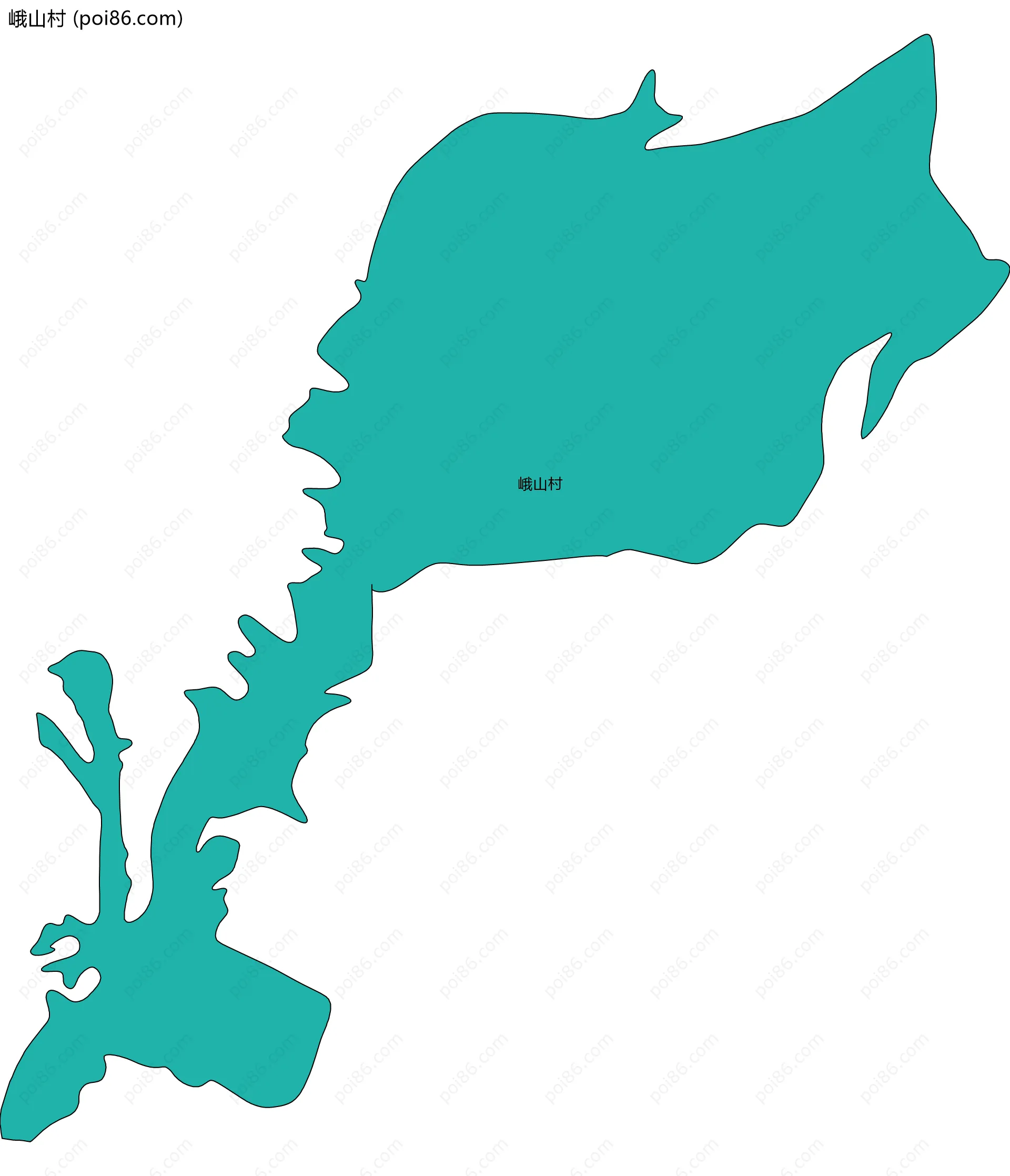 峨山村边界地图