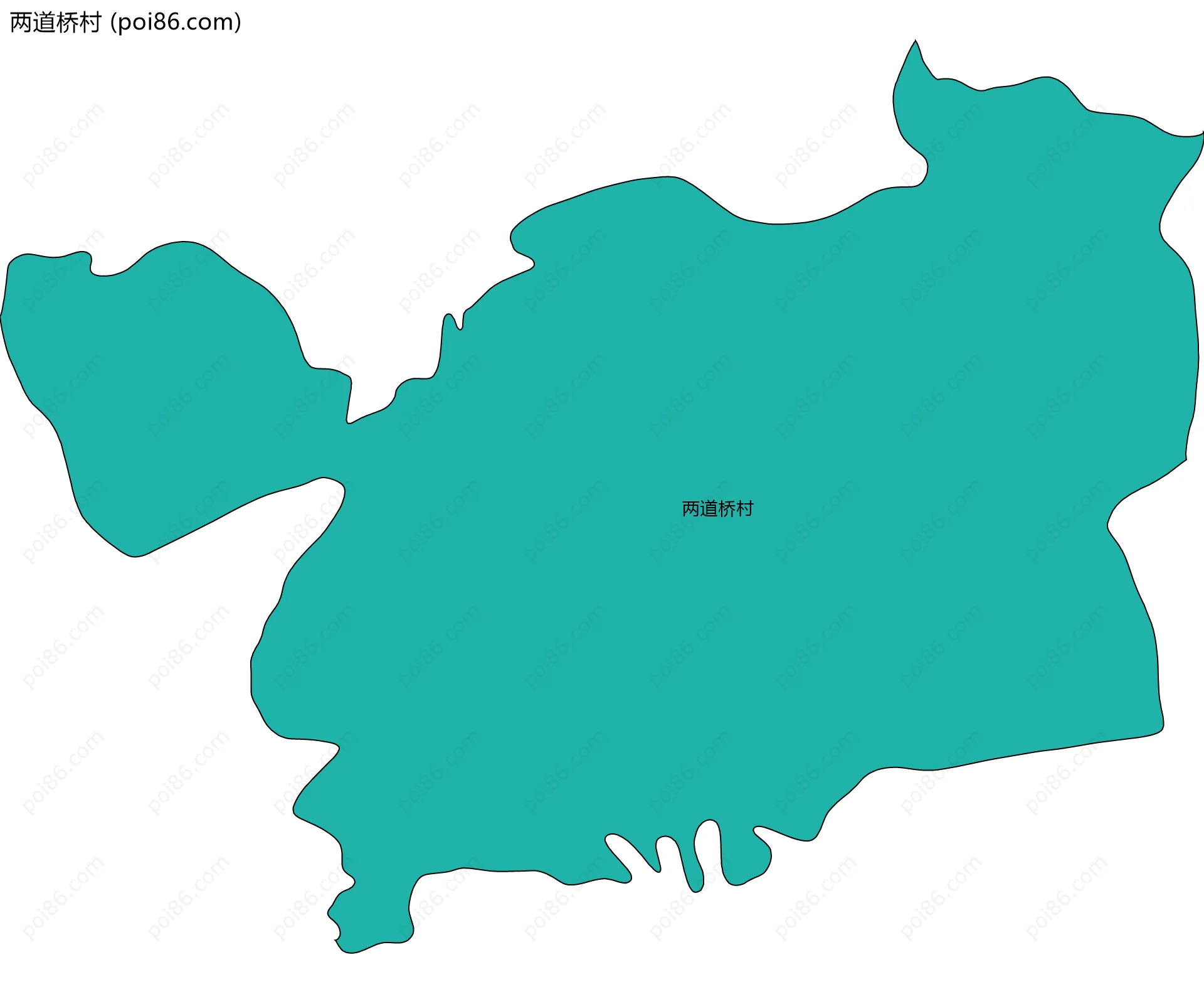 两道桥村边界地图