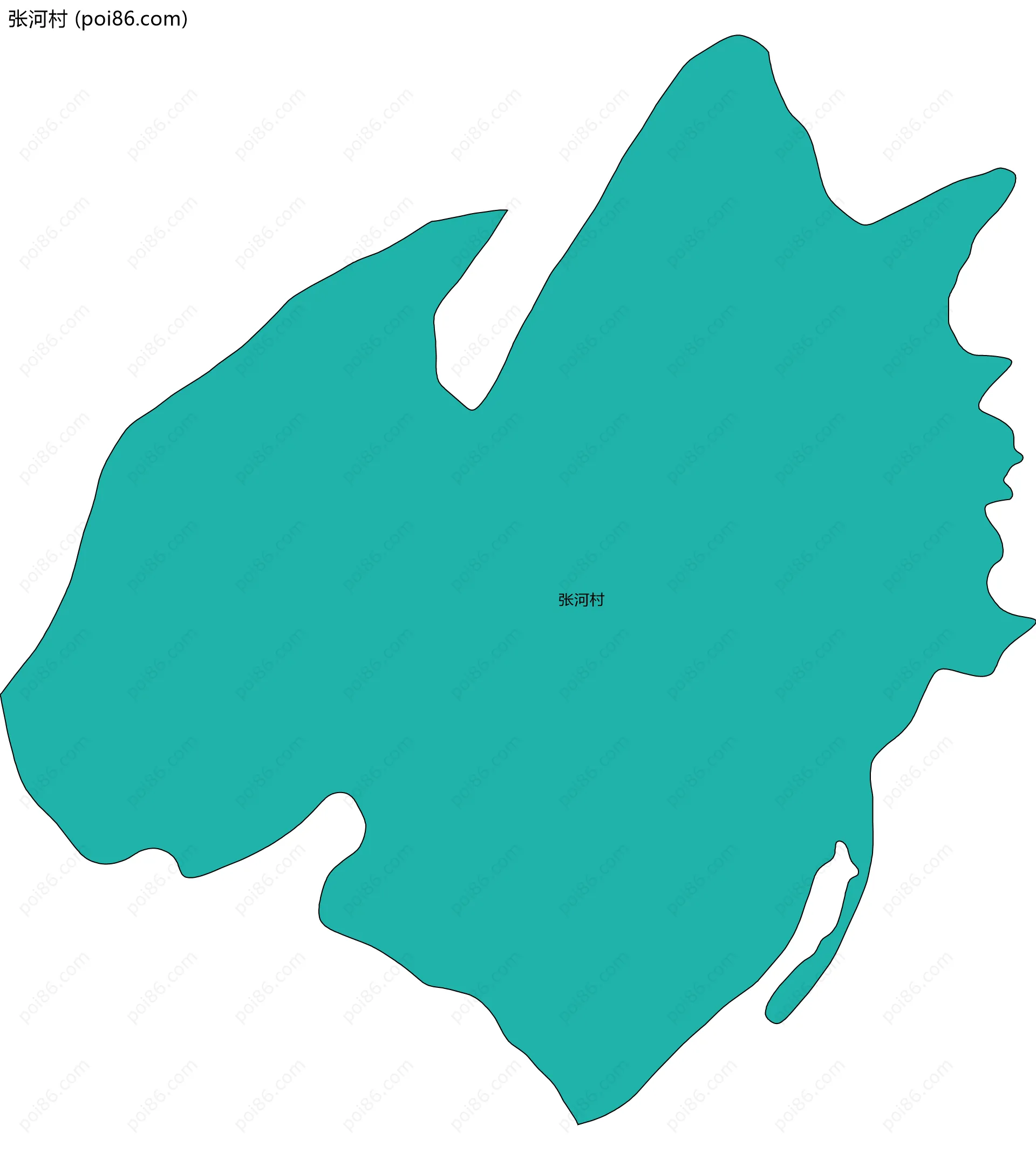 张河村边界地图