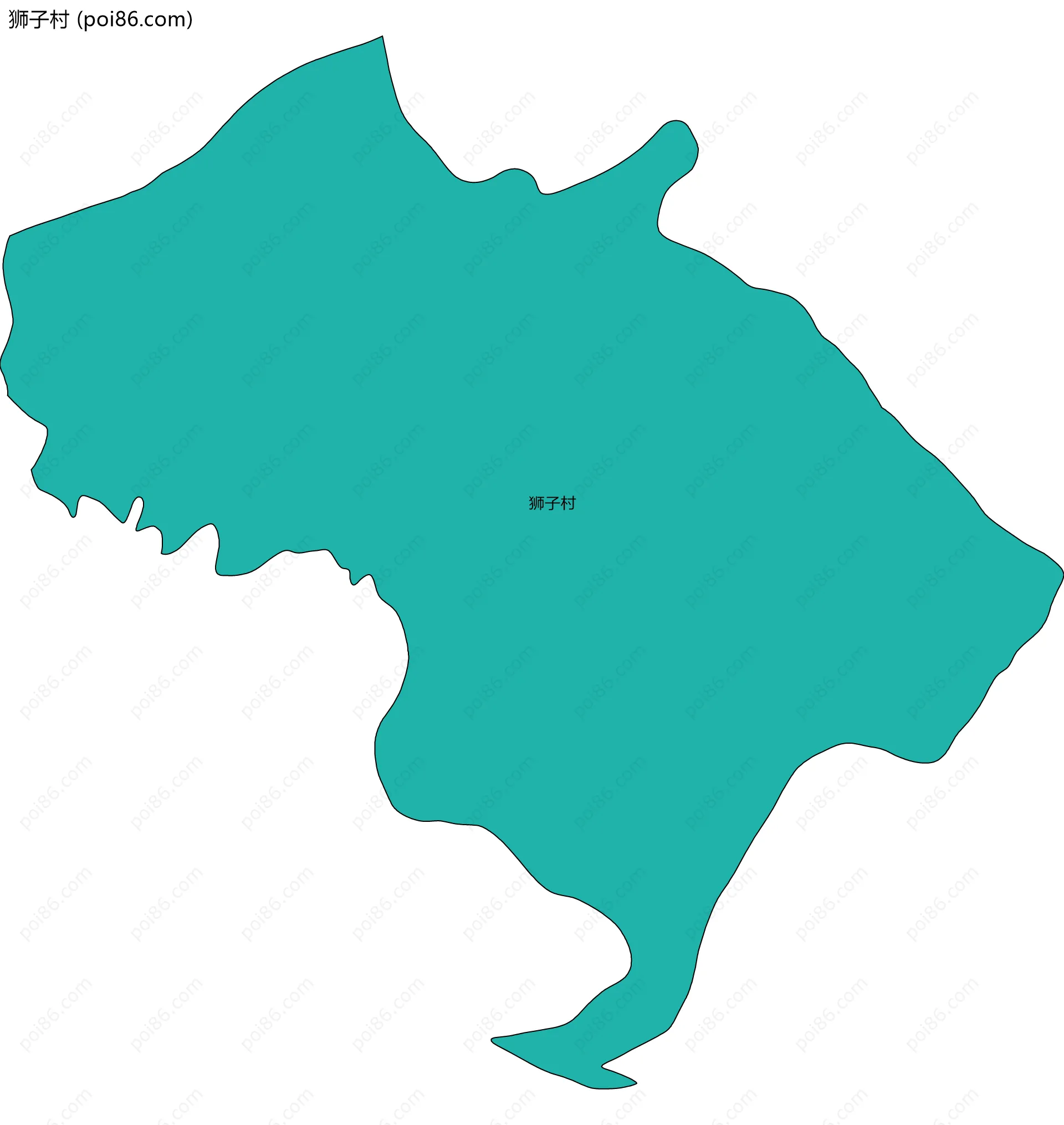 狮子村边界地图
