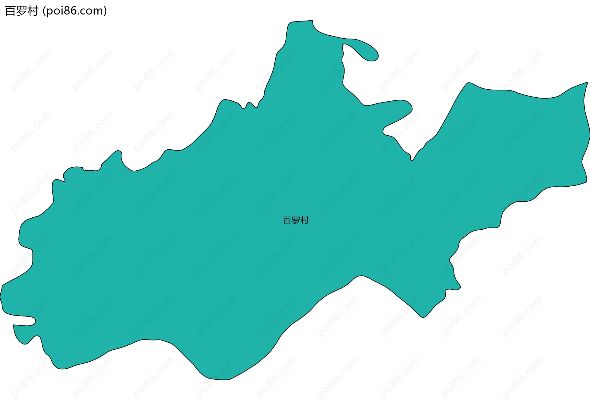 百罗村边界地图