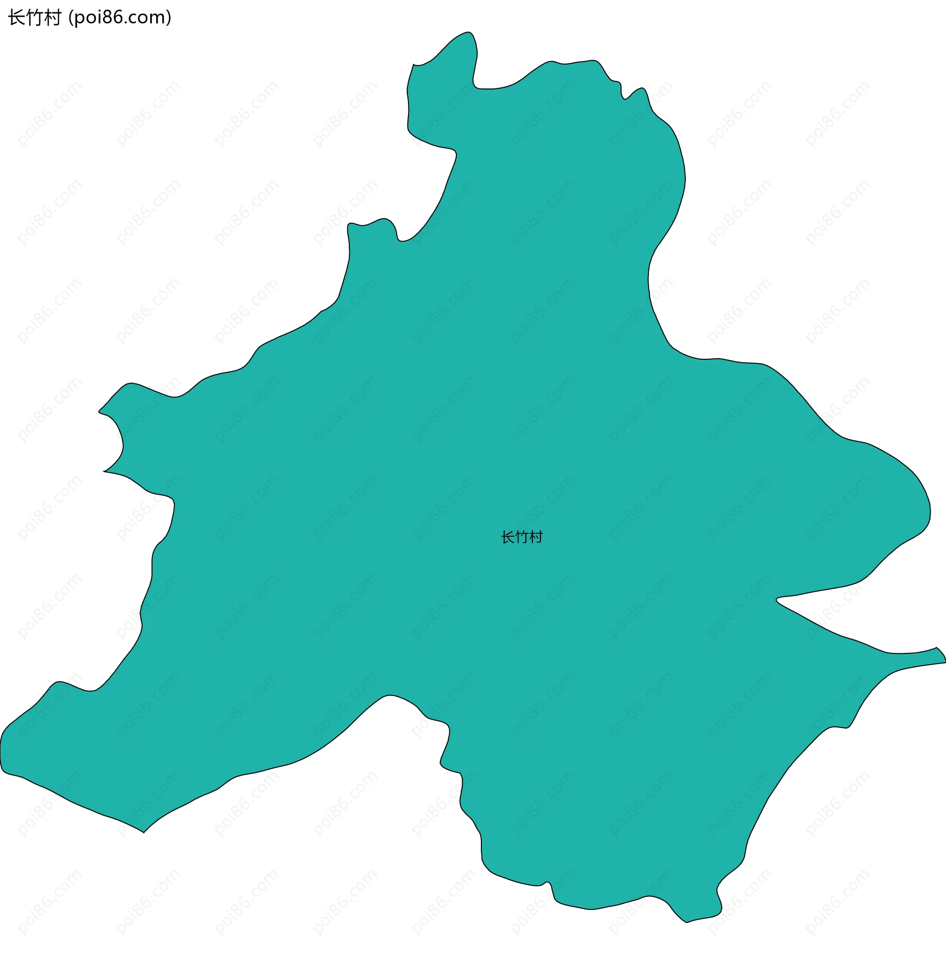 长竹村边界地图