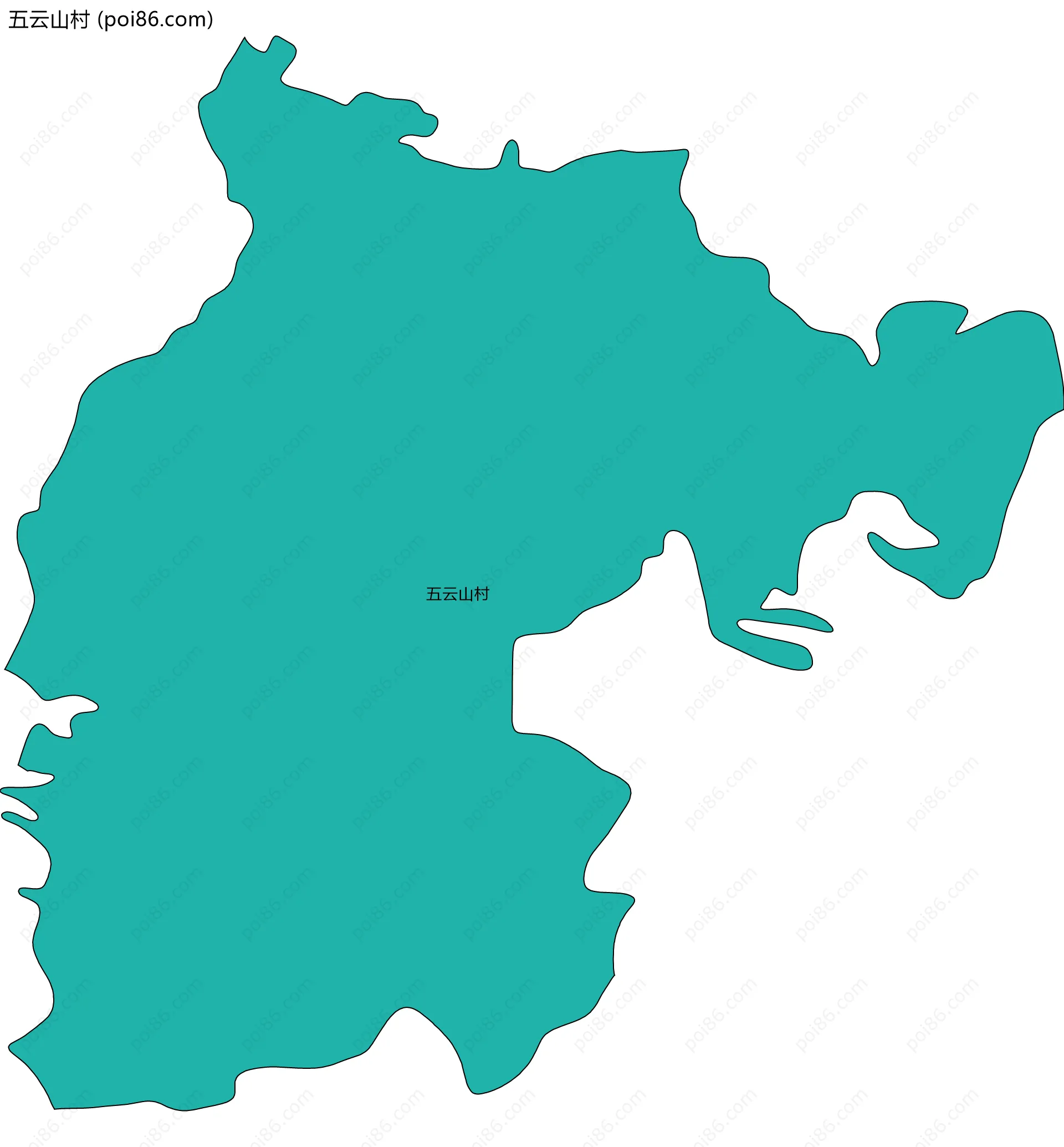 五云山村边界地图