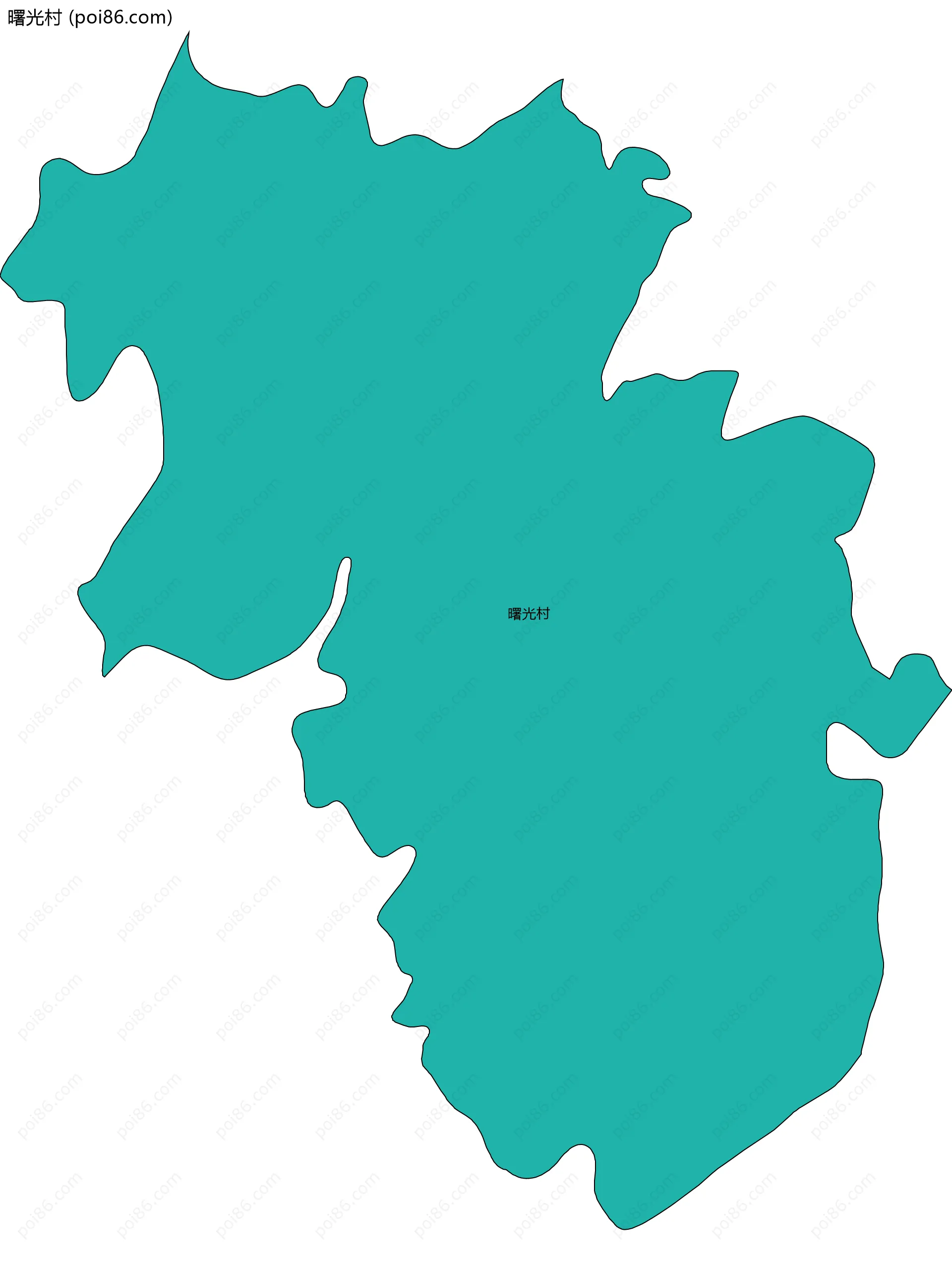 曙光村边界地图