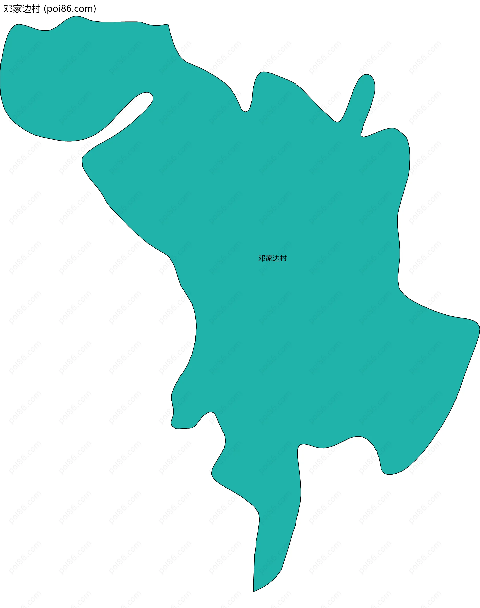 邓家边村边界地图