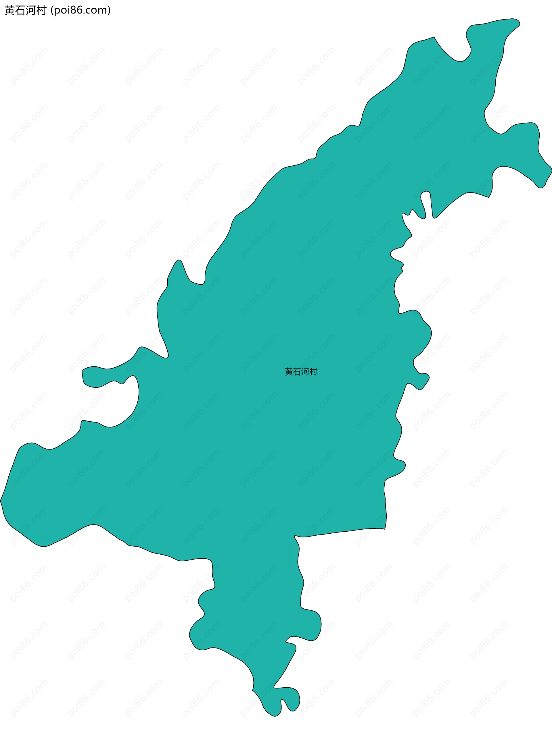 黄石河村边界地图