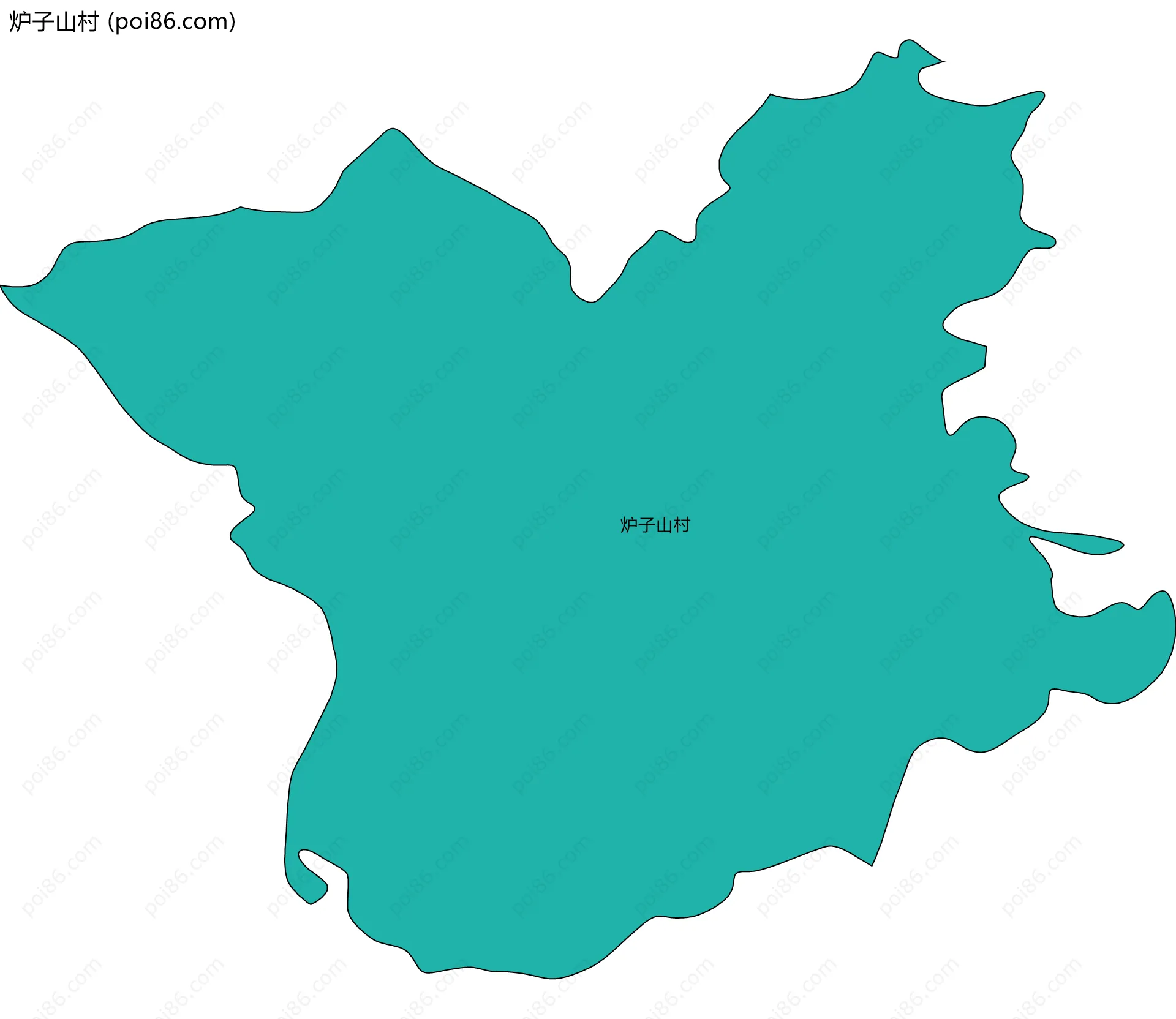 炉子山村边界地图