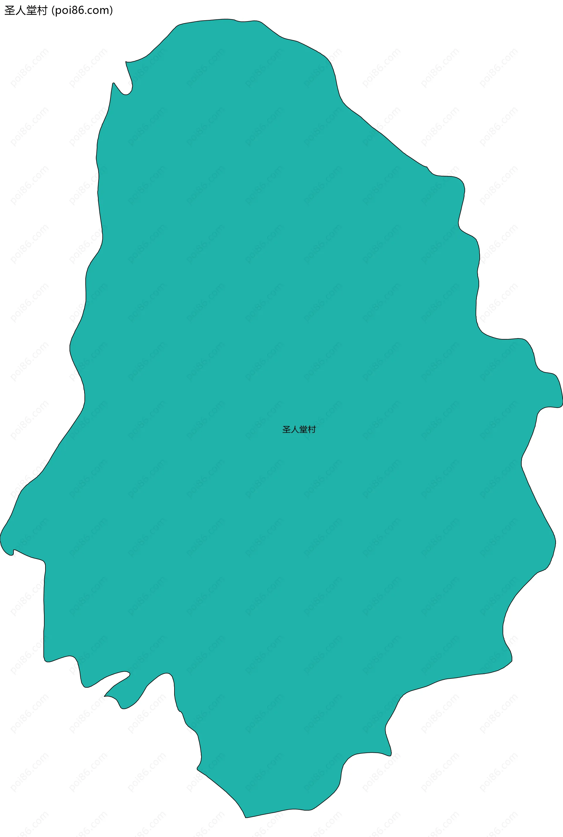 圣人堂村边界地图