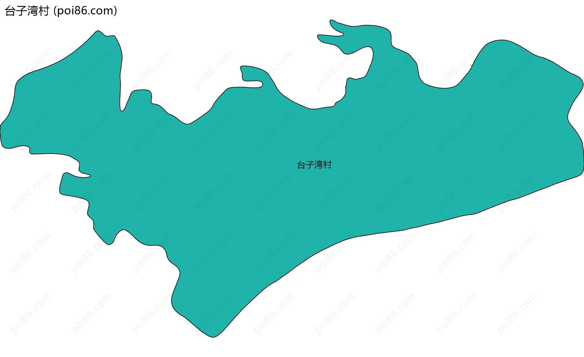 台子湾村边界地图