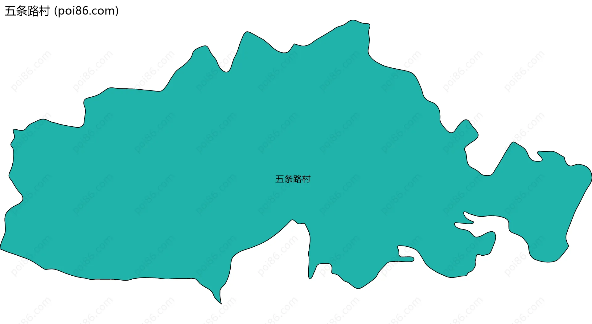 五条路村边界地图