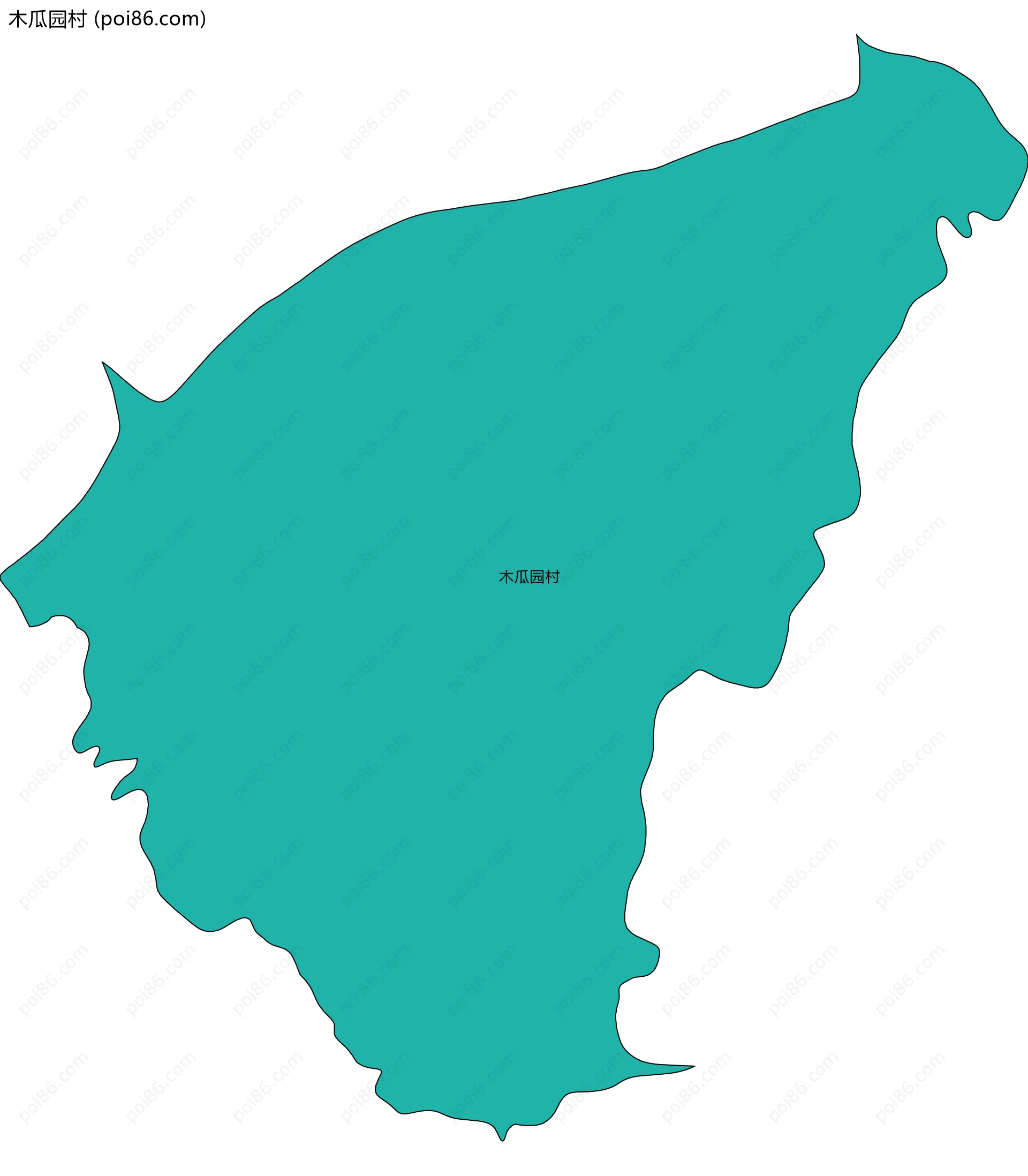木瓜园村边界地图