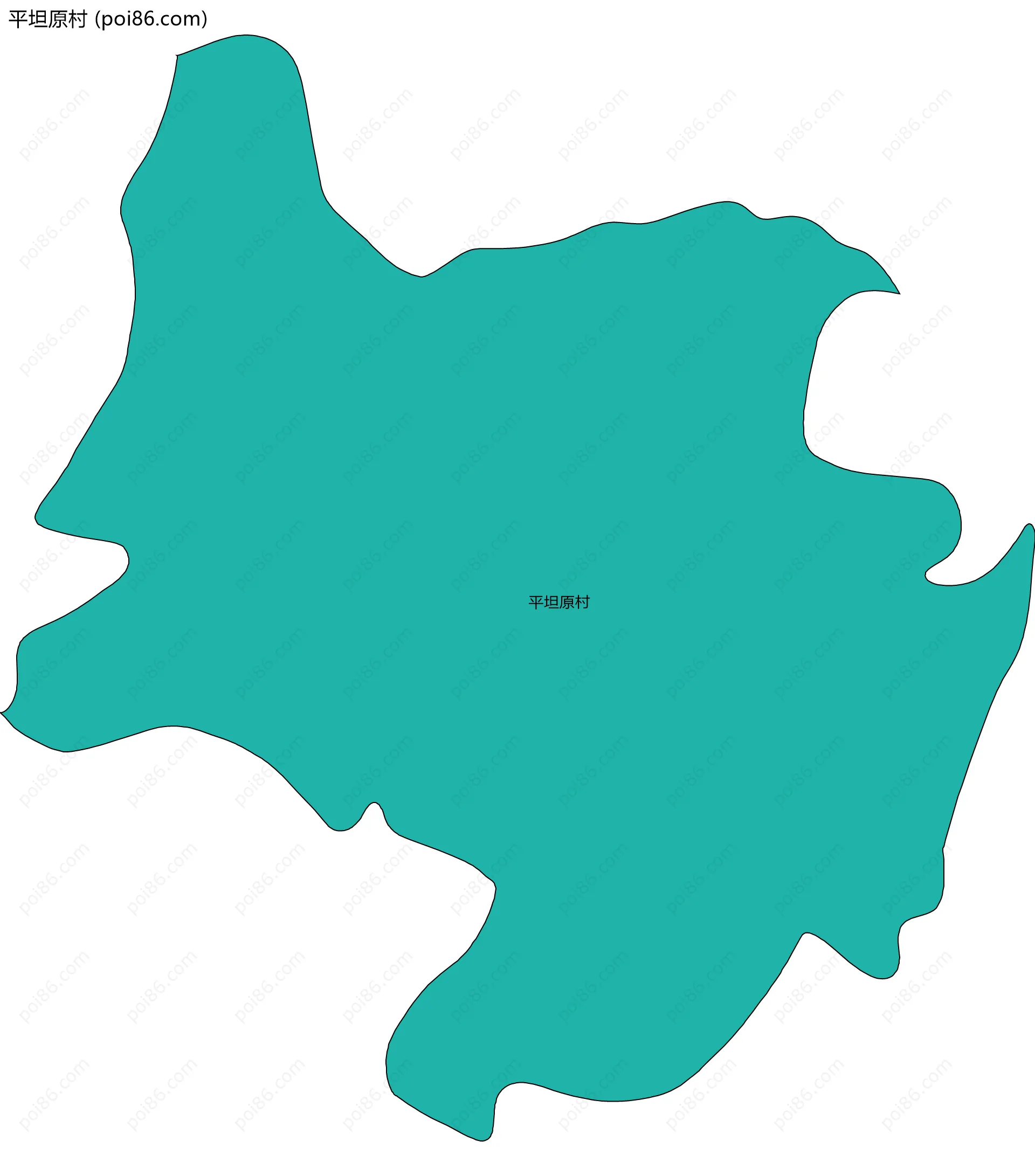平坦原村边界地图