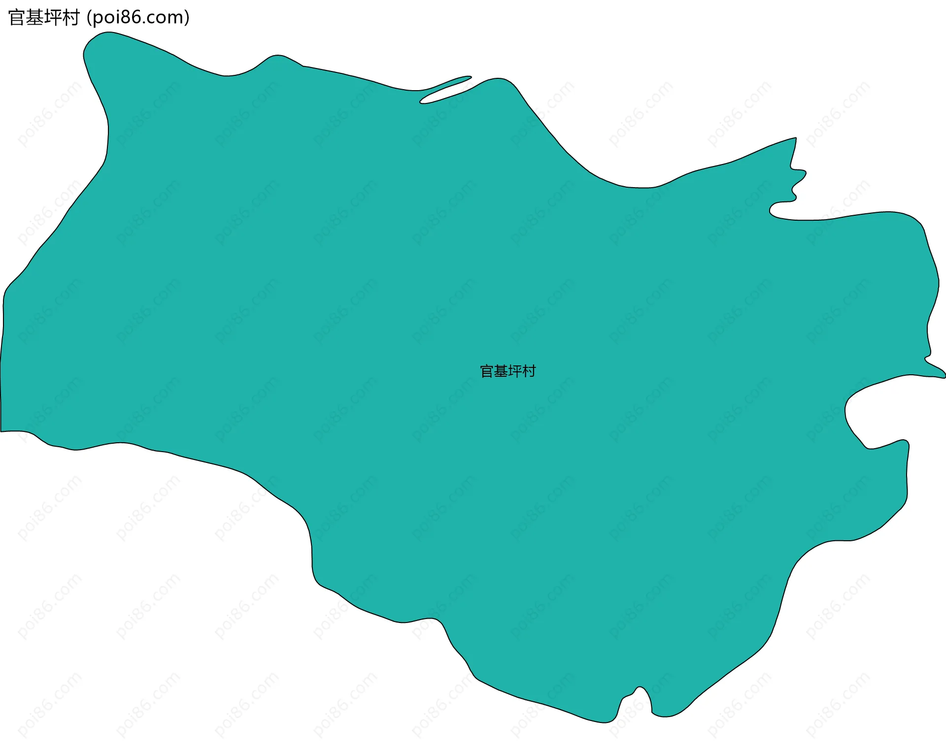 官基坪村边界地图